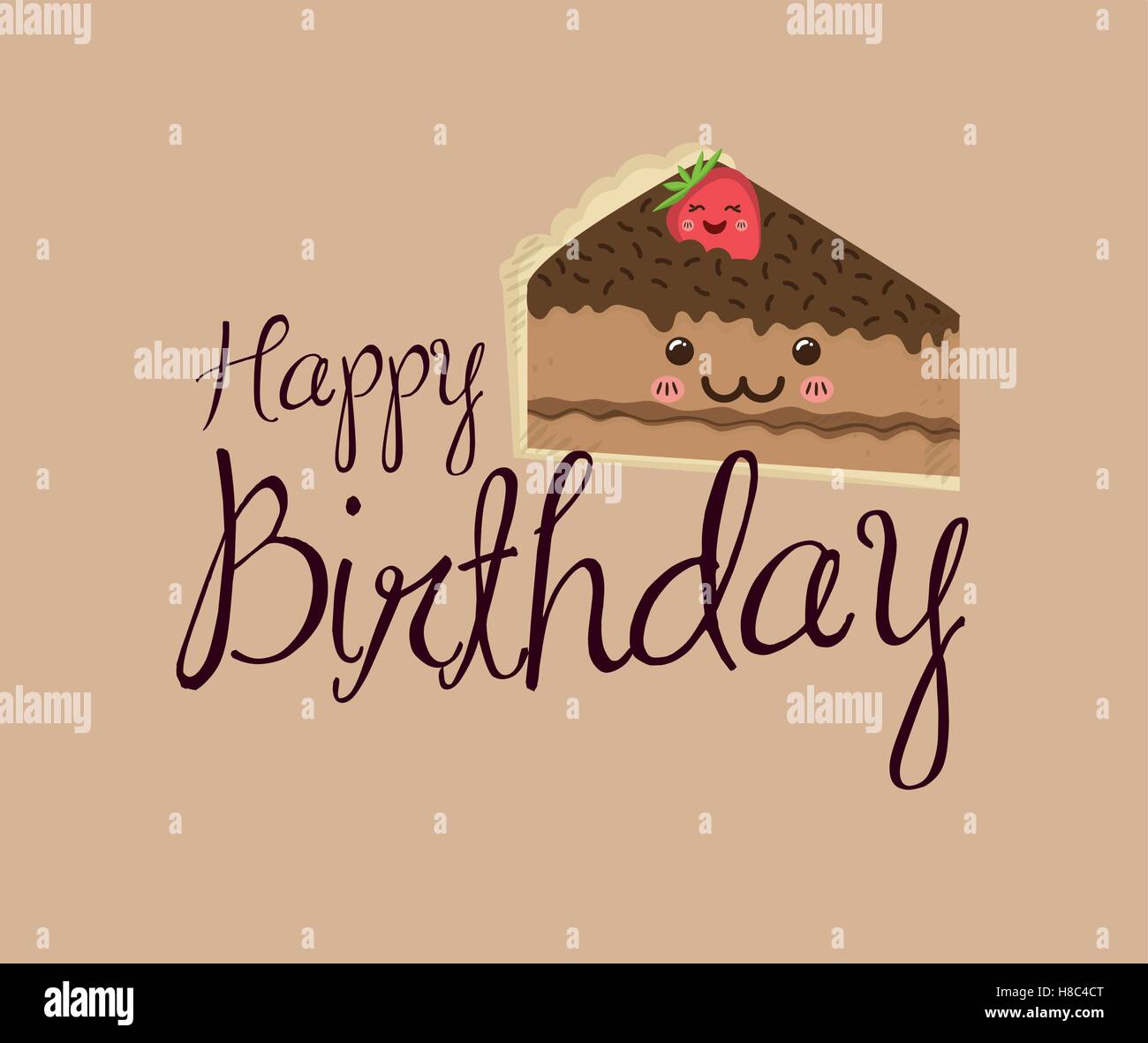 Happy birthday cake Stock Vector Image & Art - Alamy