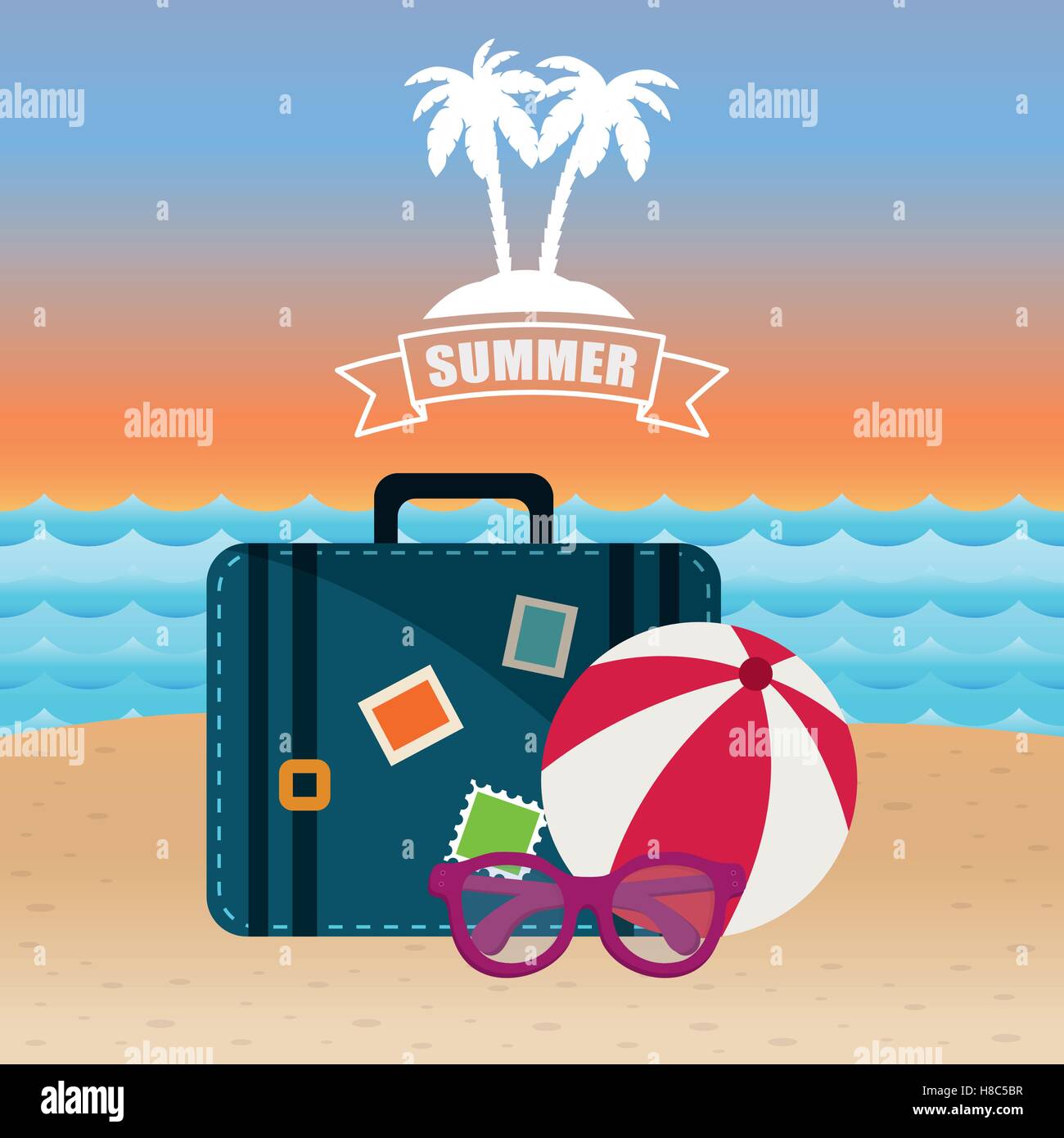 summer vacation travel Stock Vector Image & Art - Alamy
