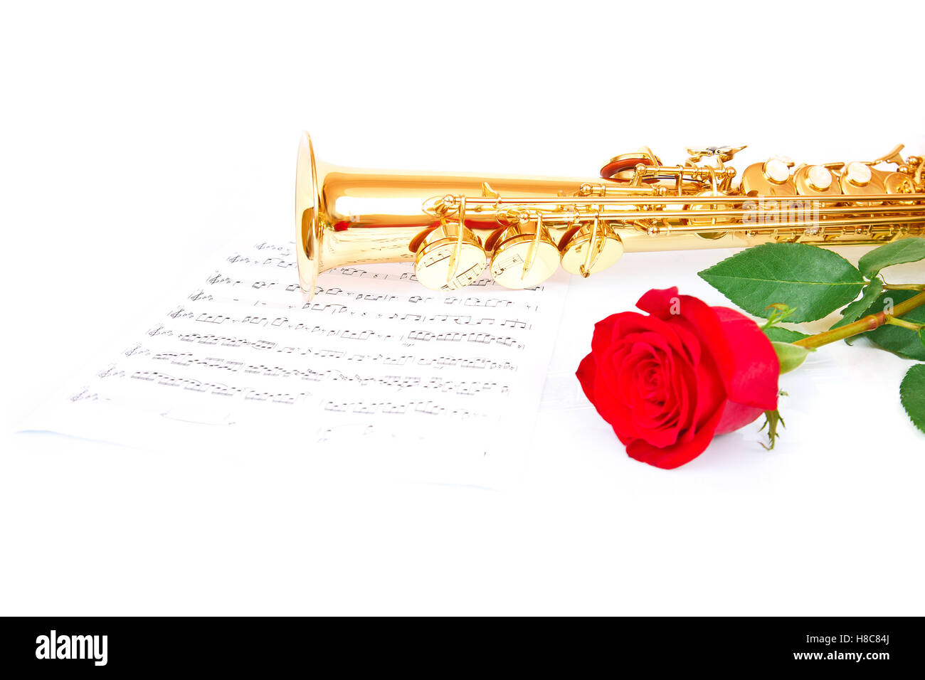 Red Roses And Saxophone Wind Rose Band High Resolution Stock Photography and Images - Alamy