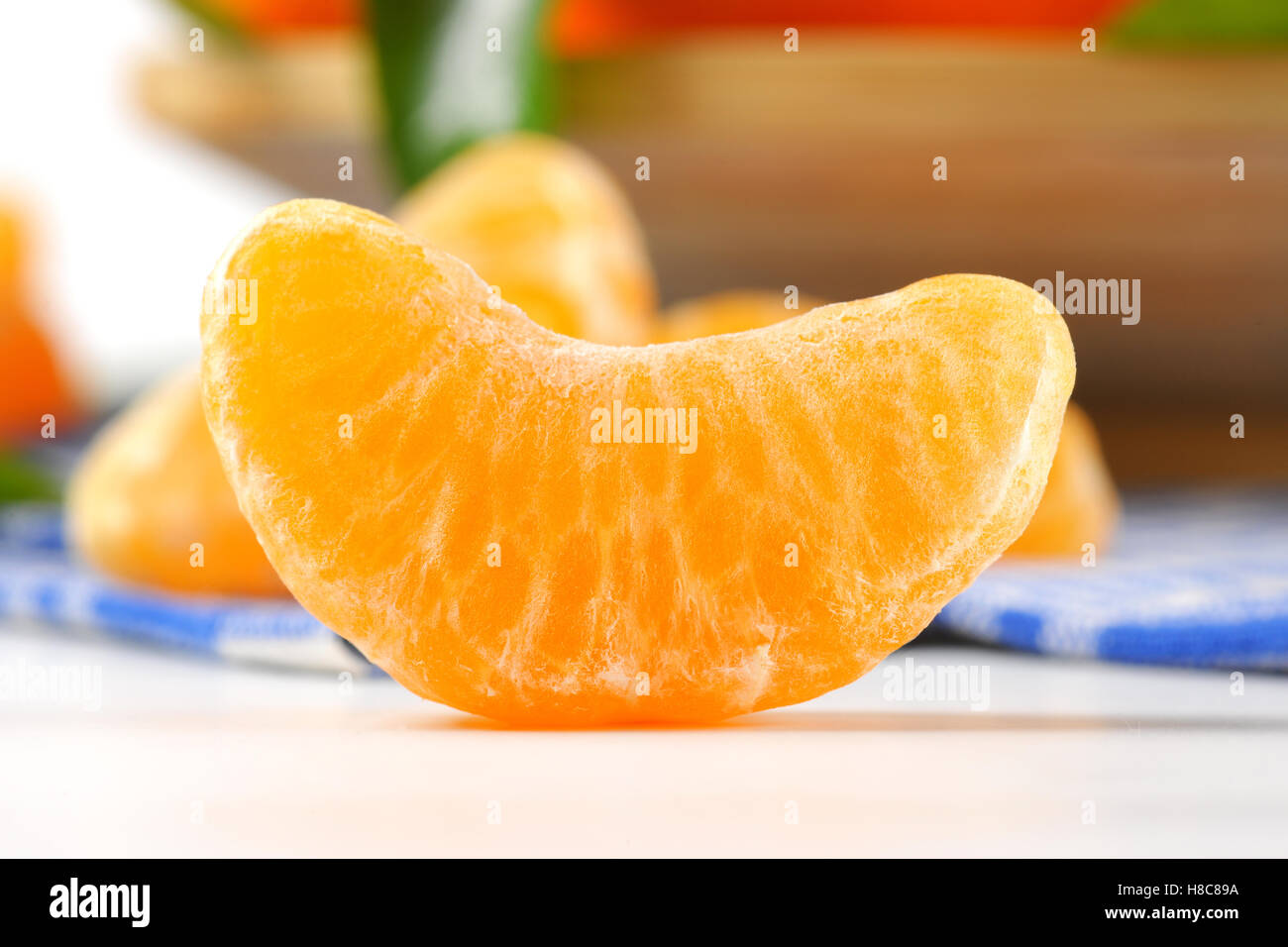 detail of tangerine segment Stock Photo