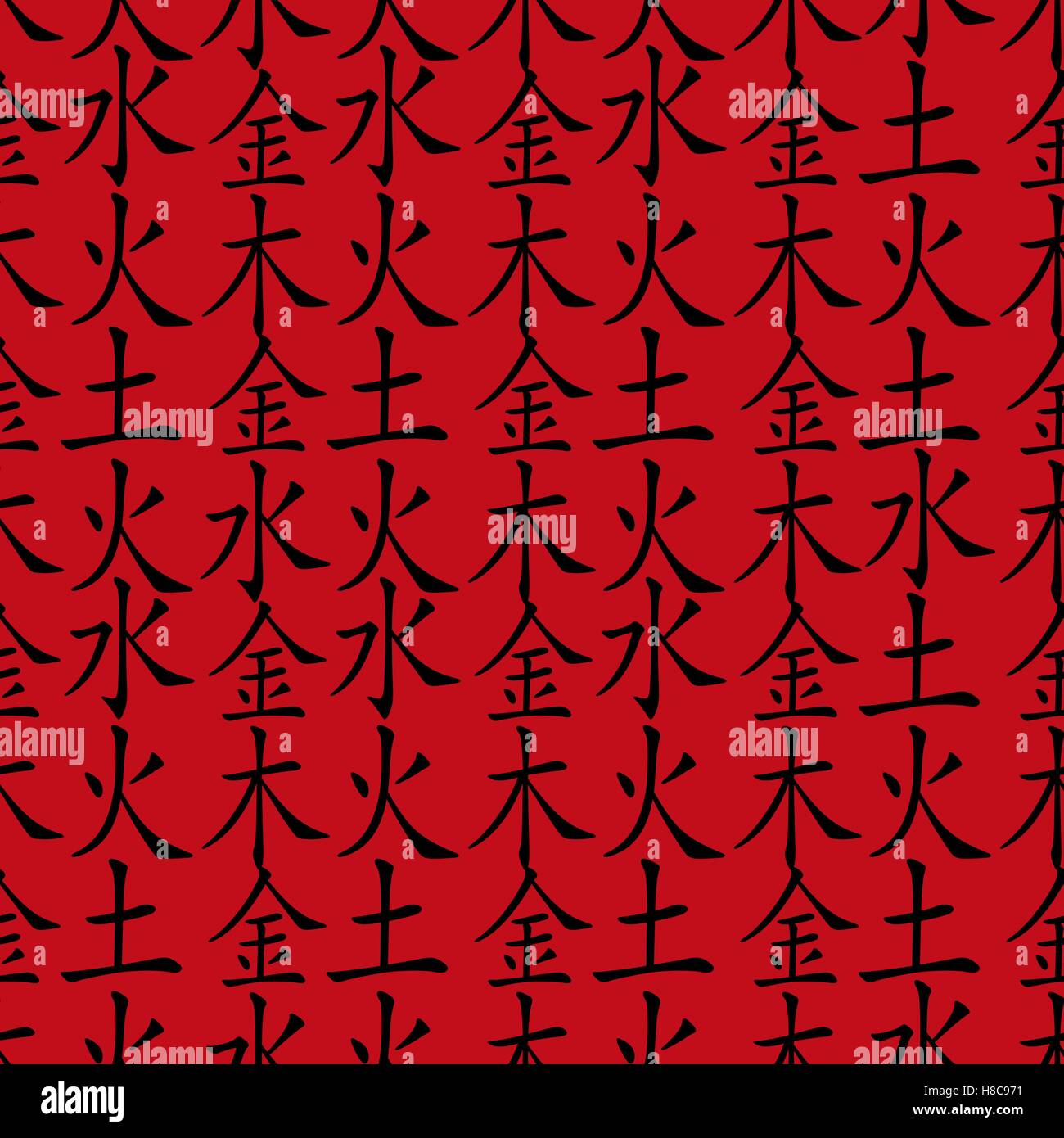 Conjunto De Hieróglifos Chineses Do Feng Shui. Tradução De 12
