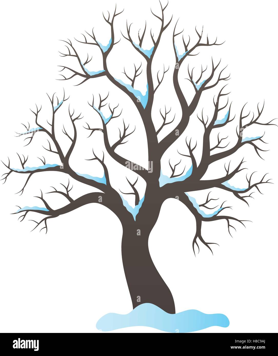 Winter tree topic image 1 - eps10 vector illustration Stock Vector ...