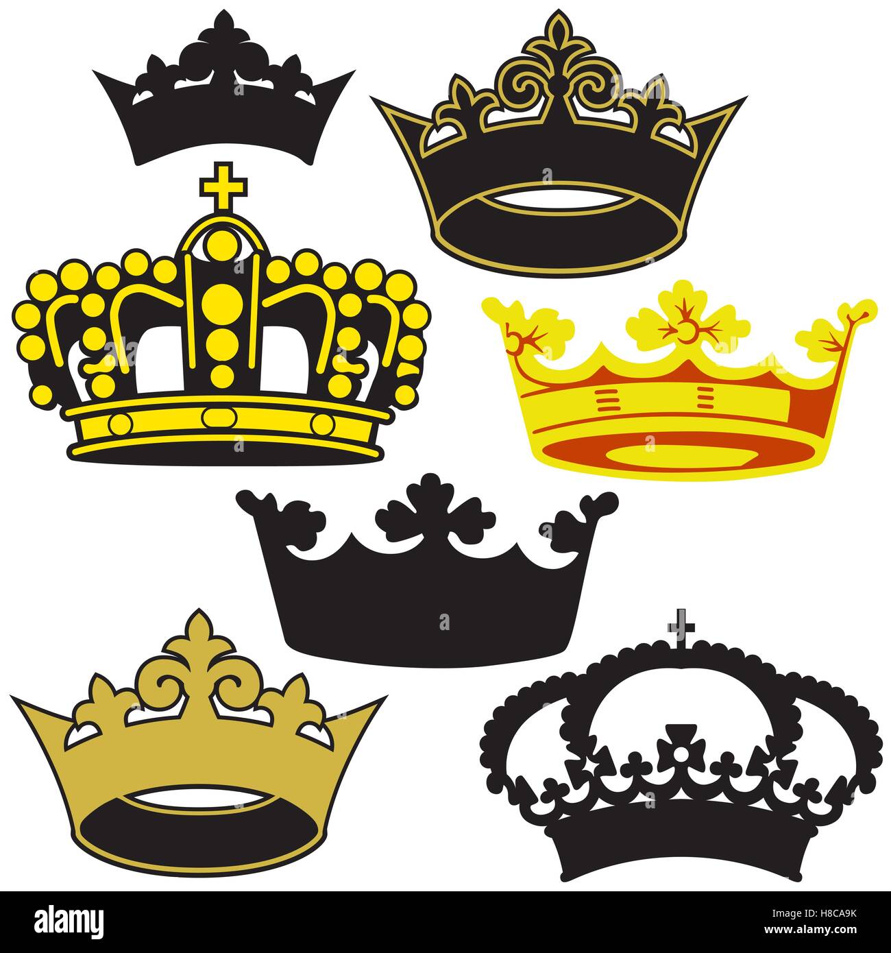 Royal Crown Collection Stock Vector Image & Art Alamy