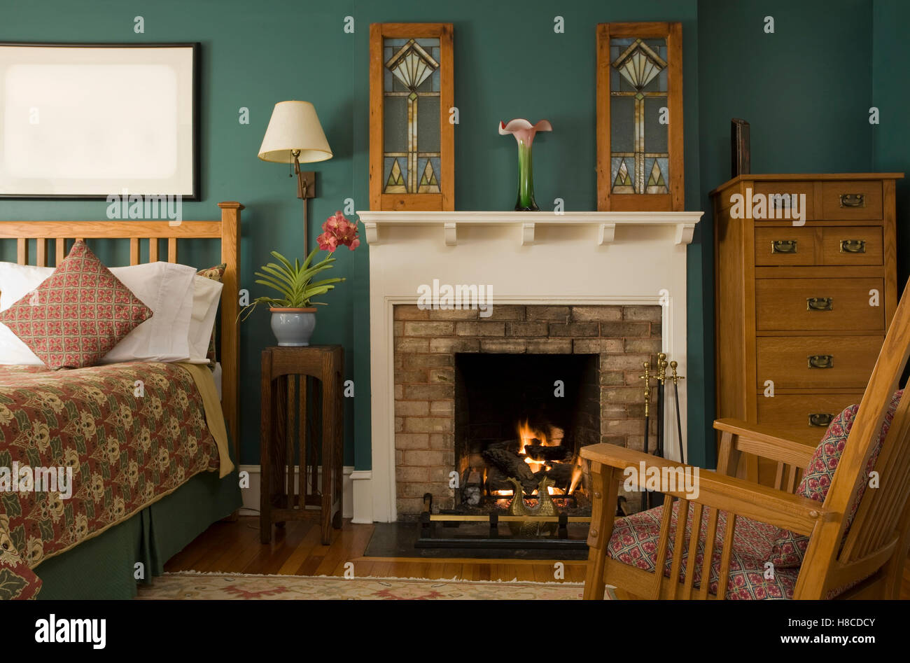 Fireplace In Bedroom Stock Photos & Fireplace In Bedroom ...