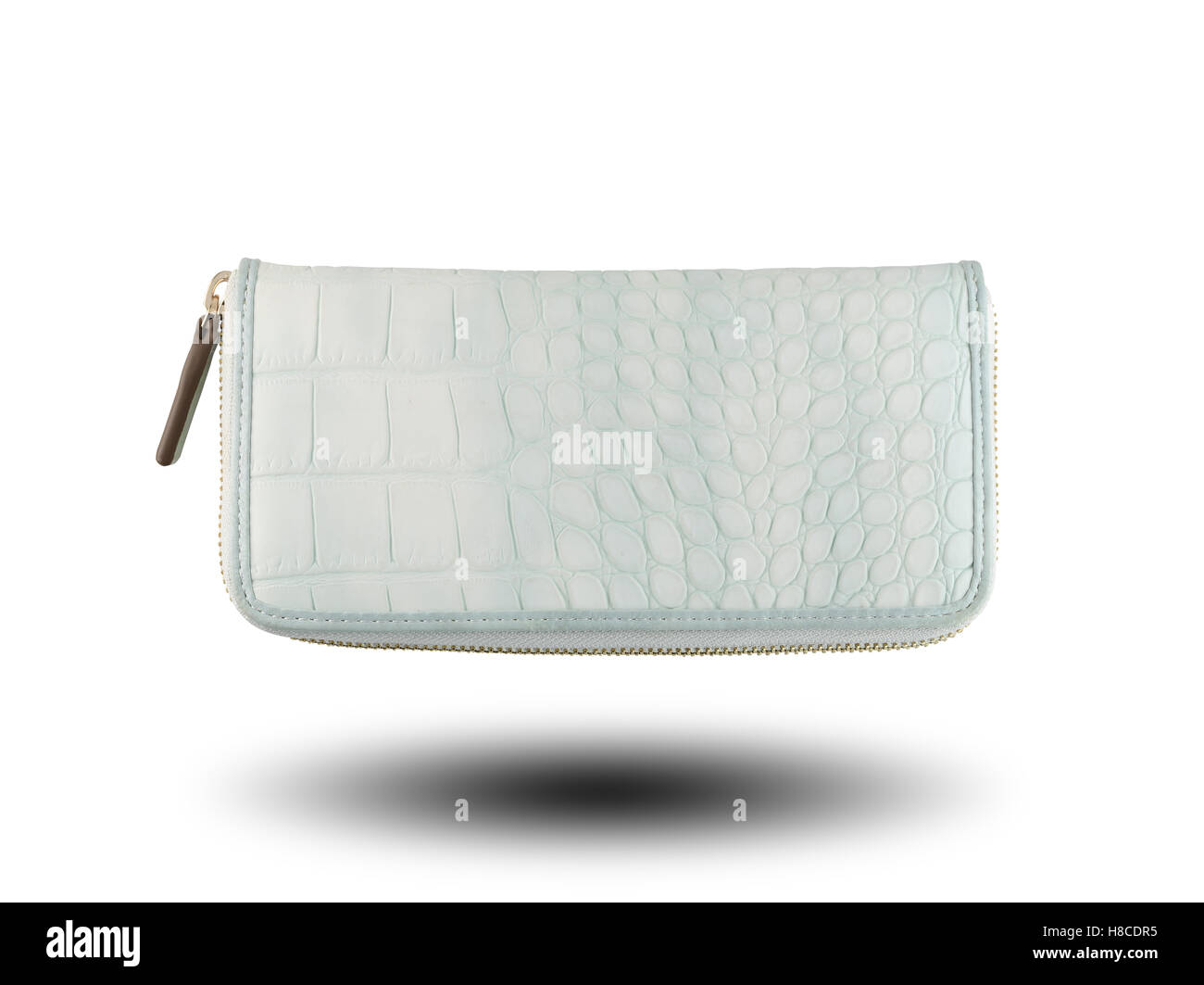 White wallet bag fashion isolated on white background and have clipping paths. Stock Photo