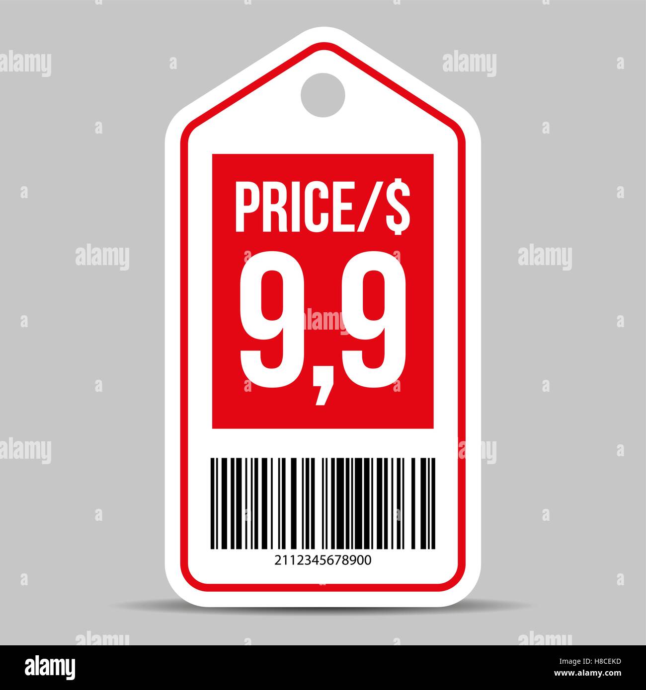 Price tag vector red Stock Vector
