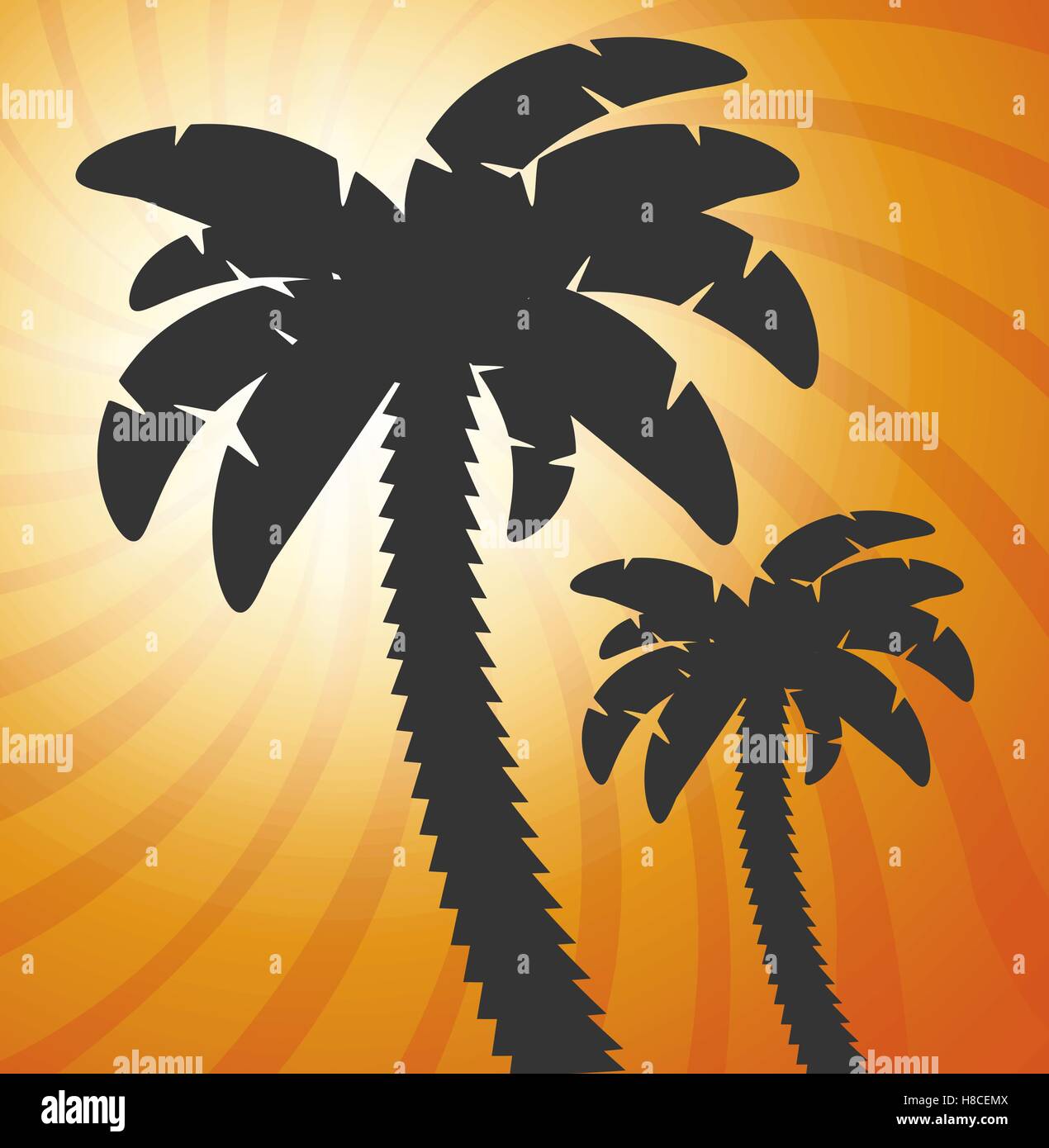 palms tree beach Stock Vector Image & Art - Alamy