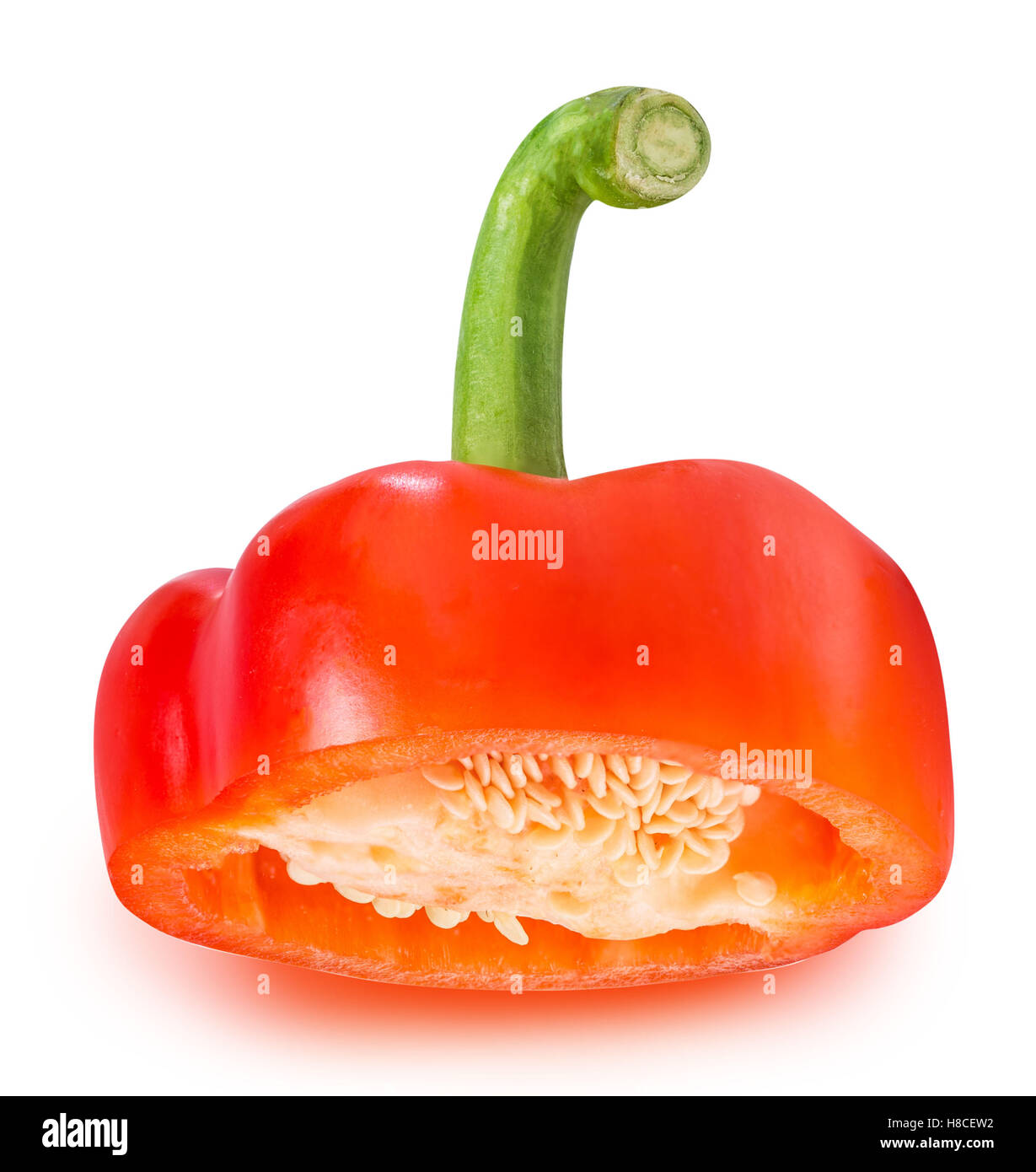 Red pepper isolated on white background with clipping path Stock Photo ...