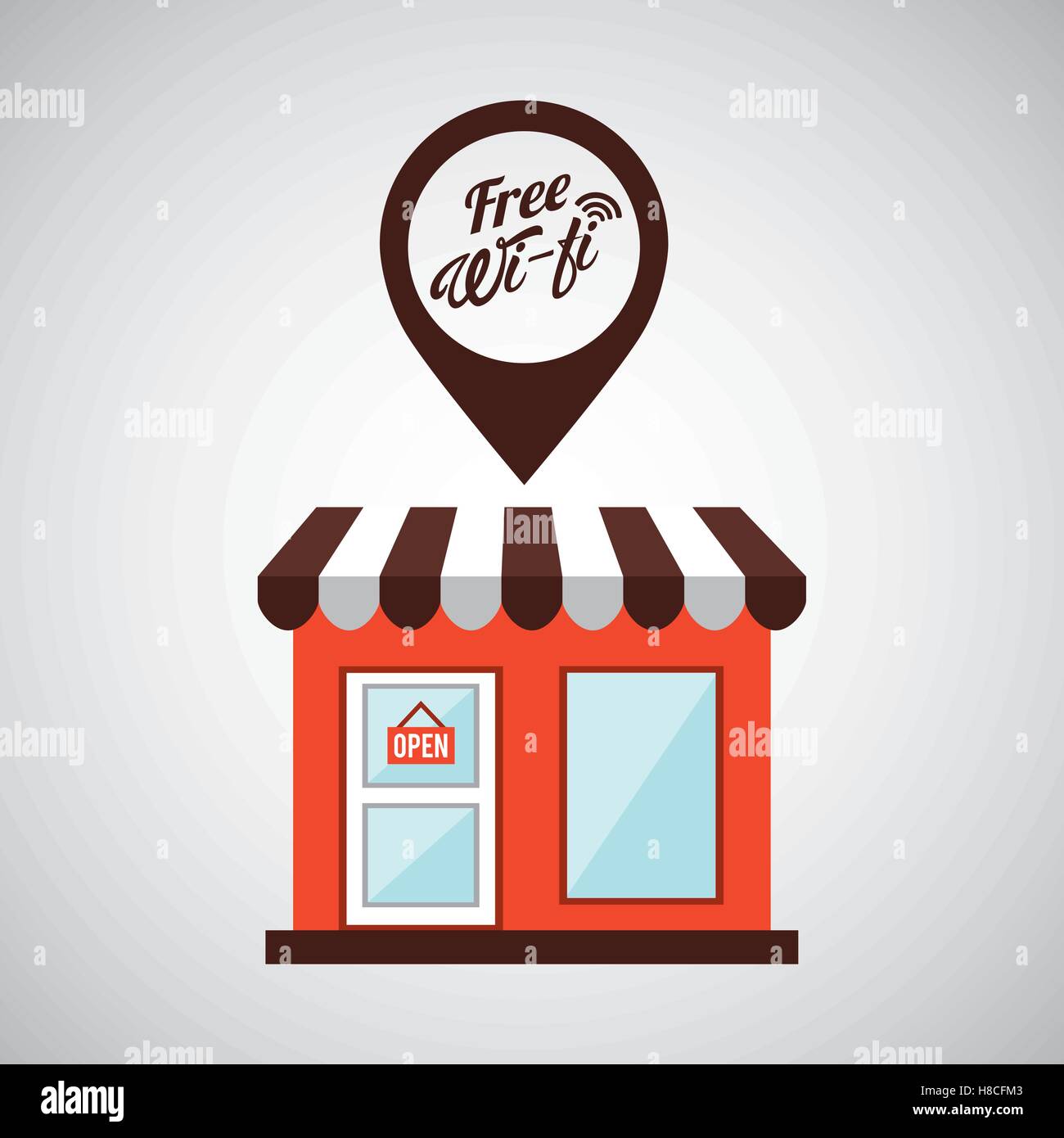 Store Network Vector Free shopping store free wifi vector illustration eps 10 Stock Vector Image ...