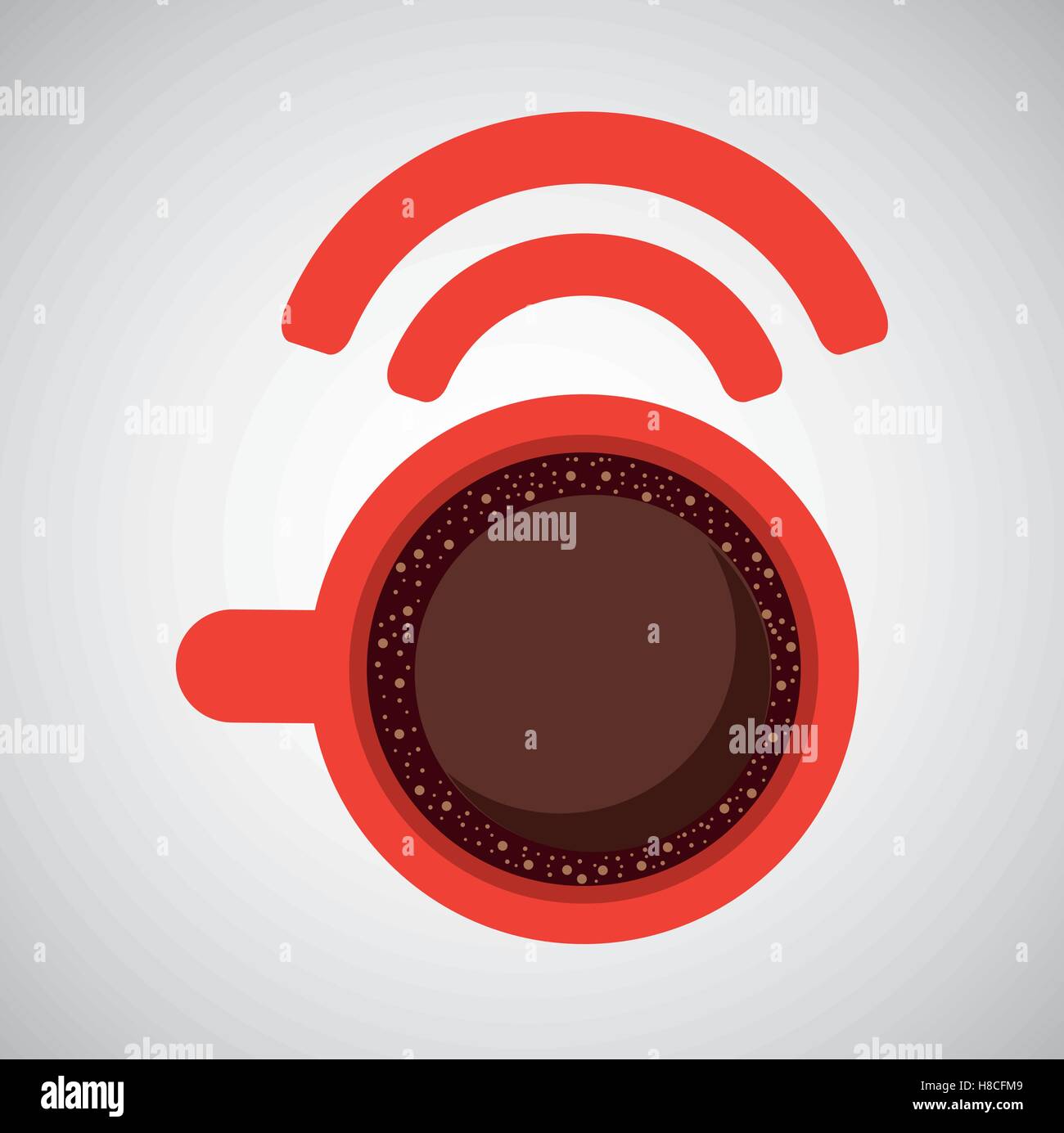 Hot coffee cup wifi sign Stock Vector Images - Alamy