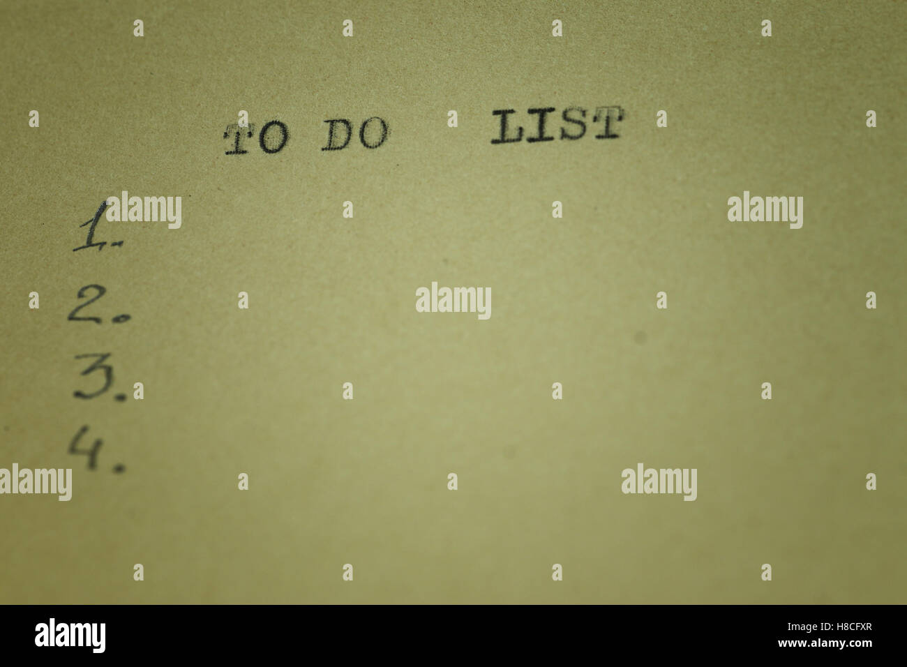 sheet of typewriter letters Stock Photo Alamy