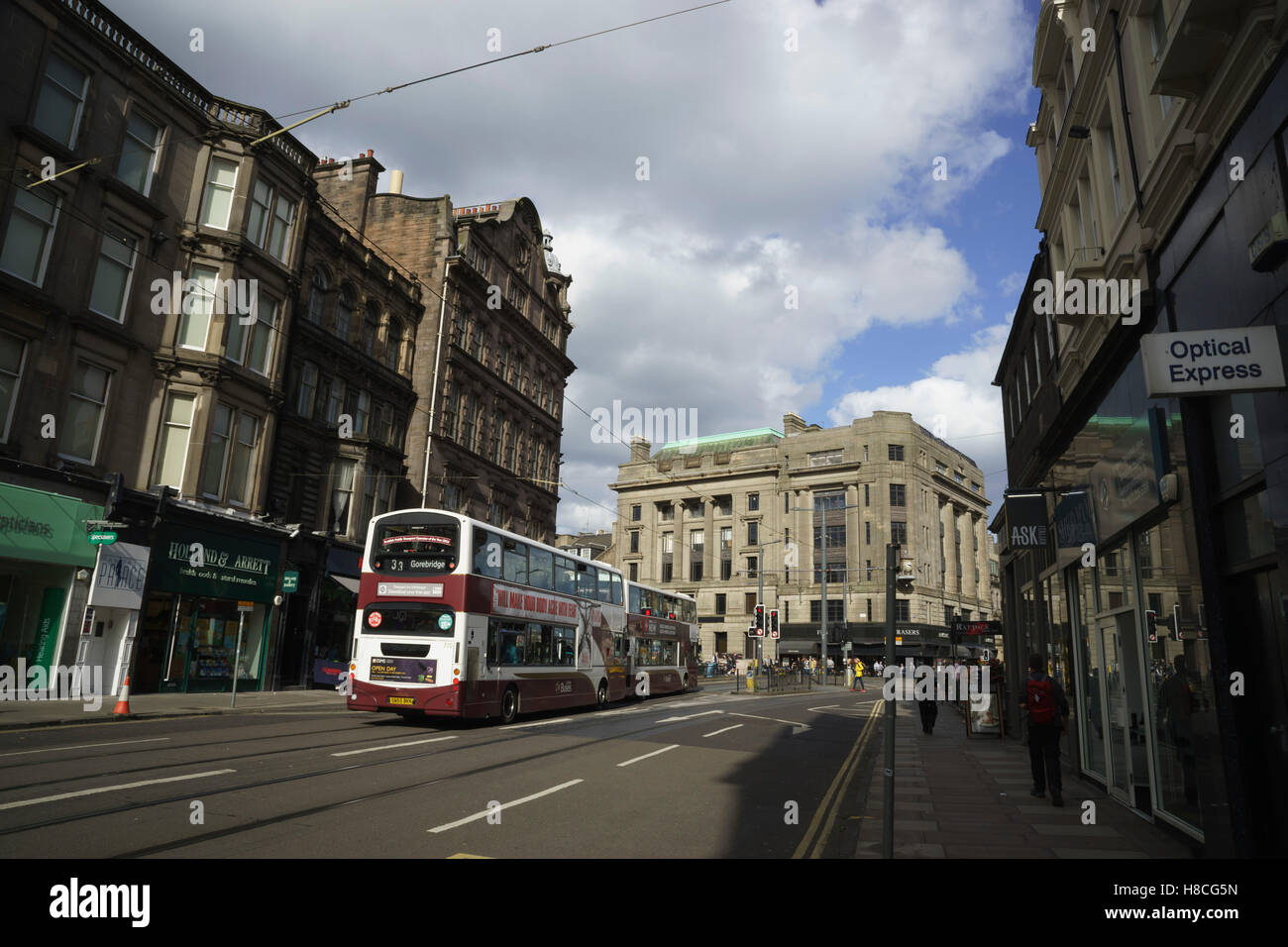 Edinburgh Shandwick Place, West End Stock Photo Alamy