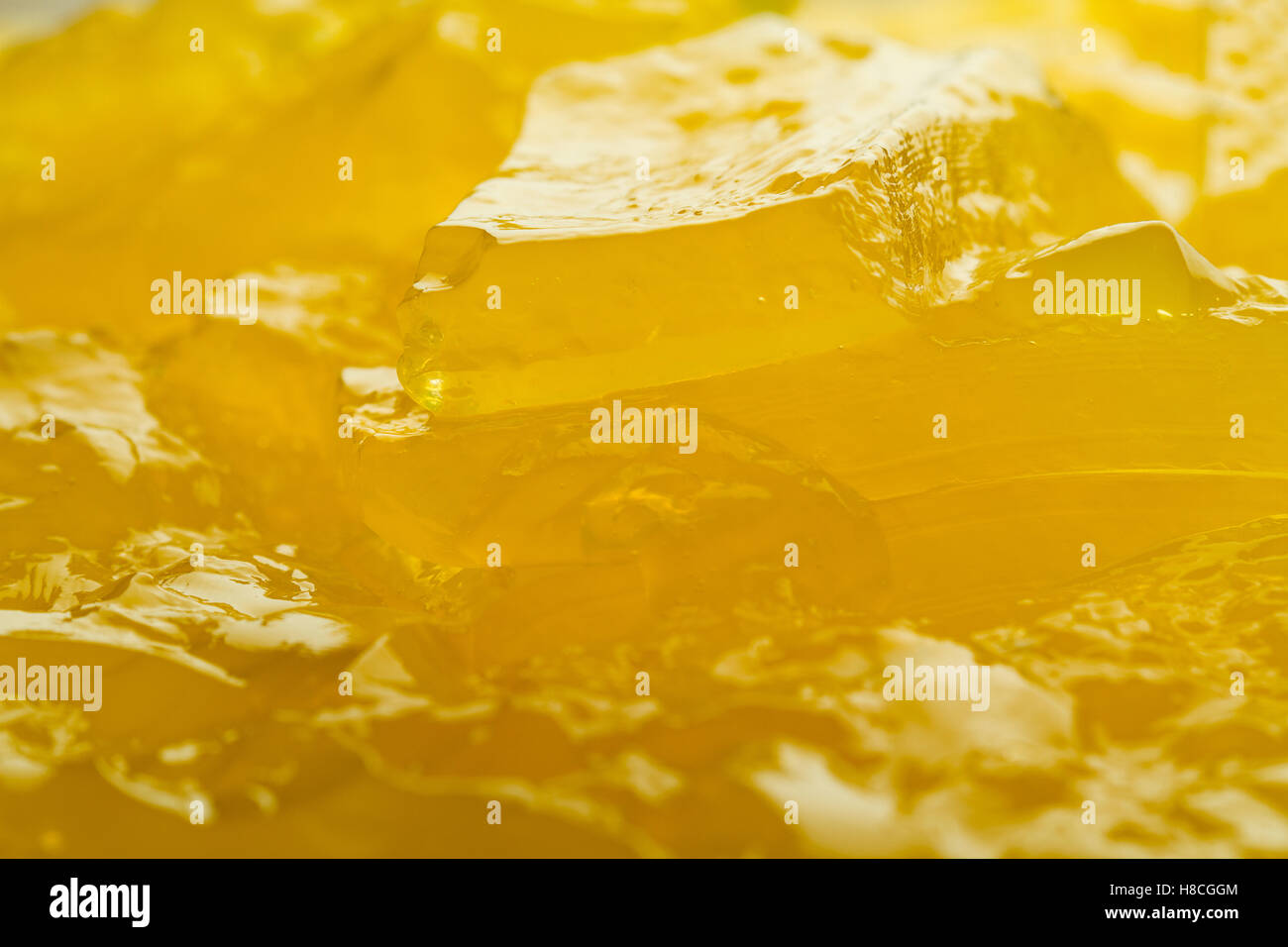 Horizontal close up of yellow jelly background texture Stock Photo Alamy