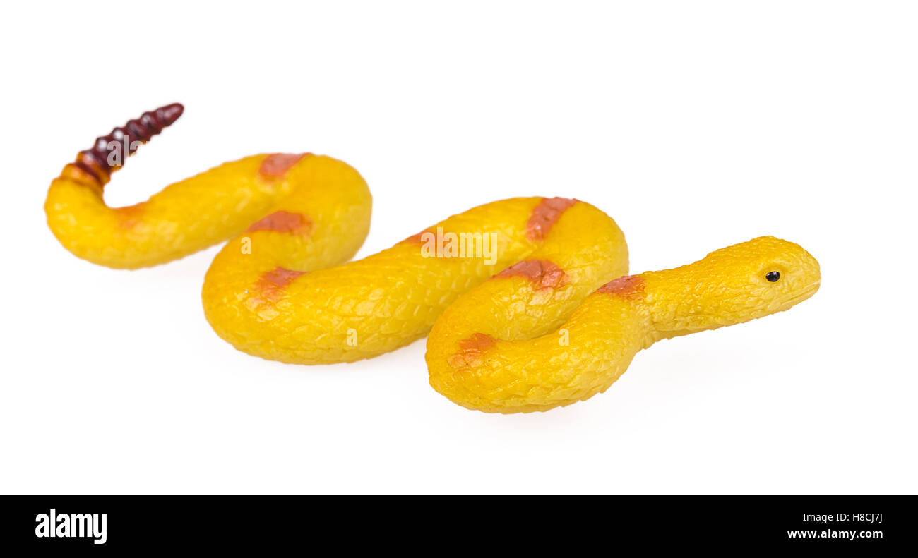 toy snake isolated on white background Stock Photo