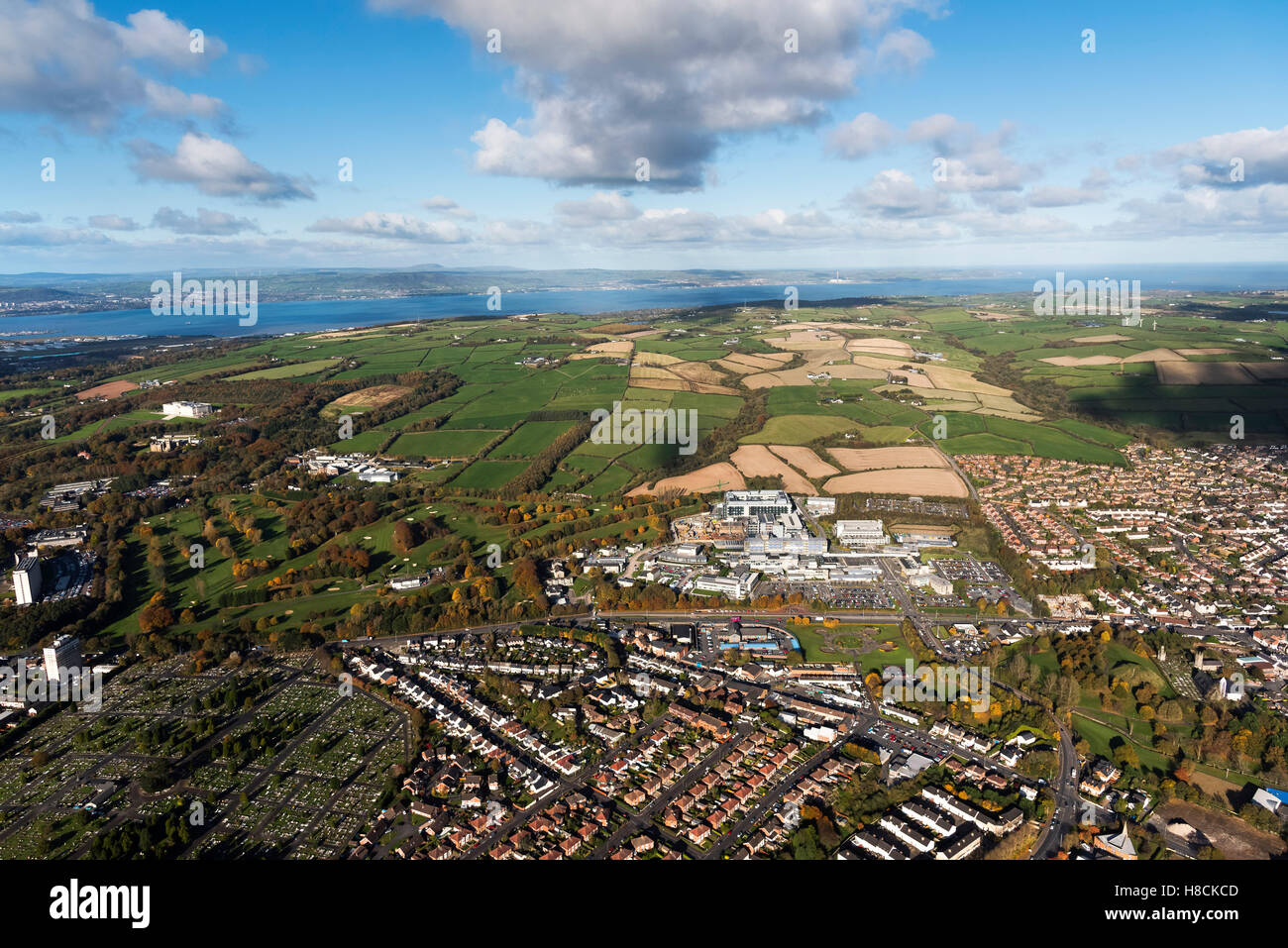Aerial of Stormont Estate Belfast Northern Ireland Stock Photo