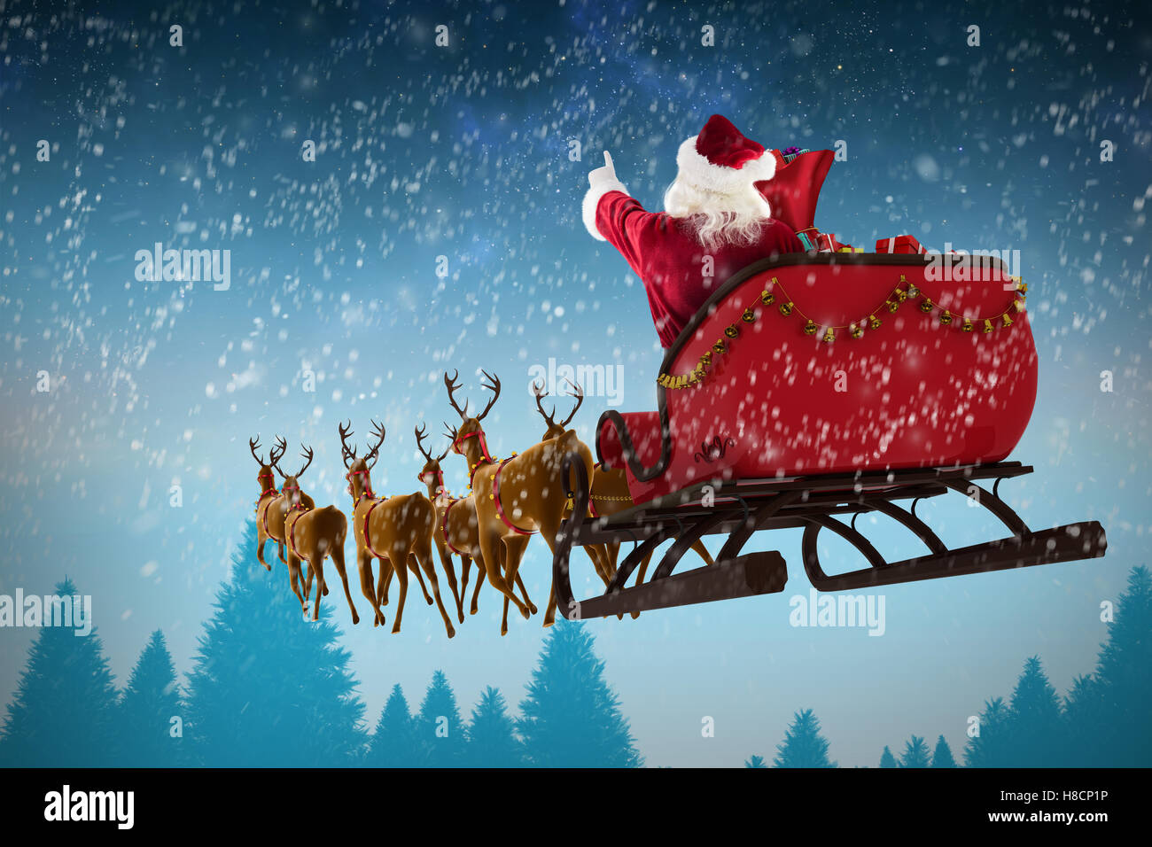 Santa on his sleigh hi-res stock photography and images - Alamy