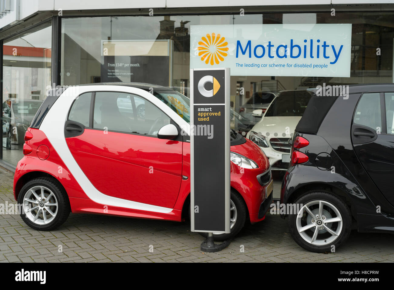 Coldstream, Berwickshire, Scotland on the English border -  Motability car dealer Stock Photo
