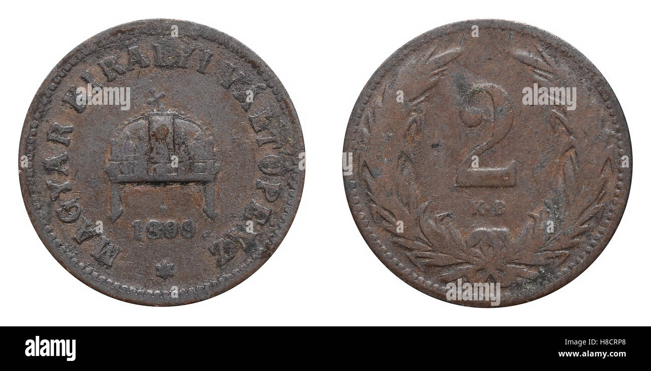 Two Filler coin formerly used in Hungary Stock Photo - Alamy