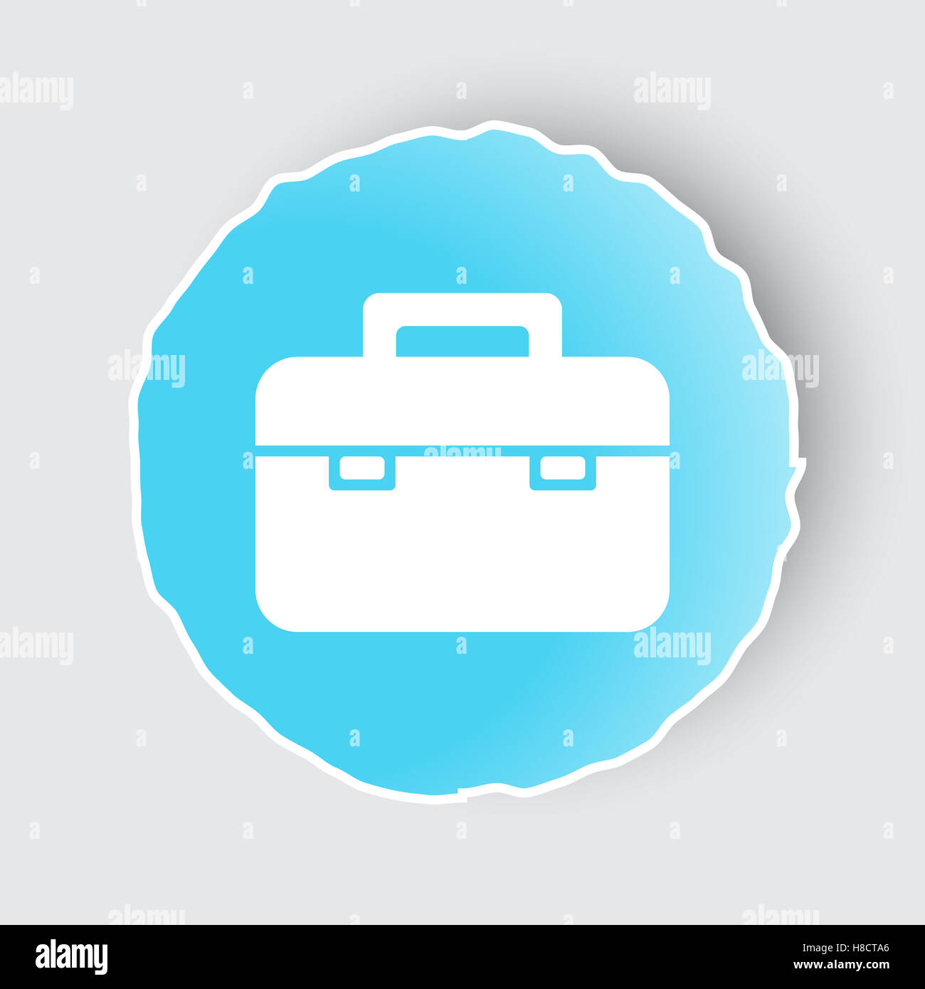 Blue app button with Briefcase icon on white Stock Photo Alamy
