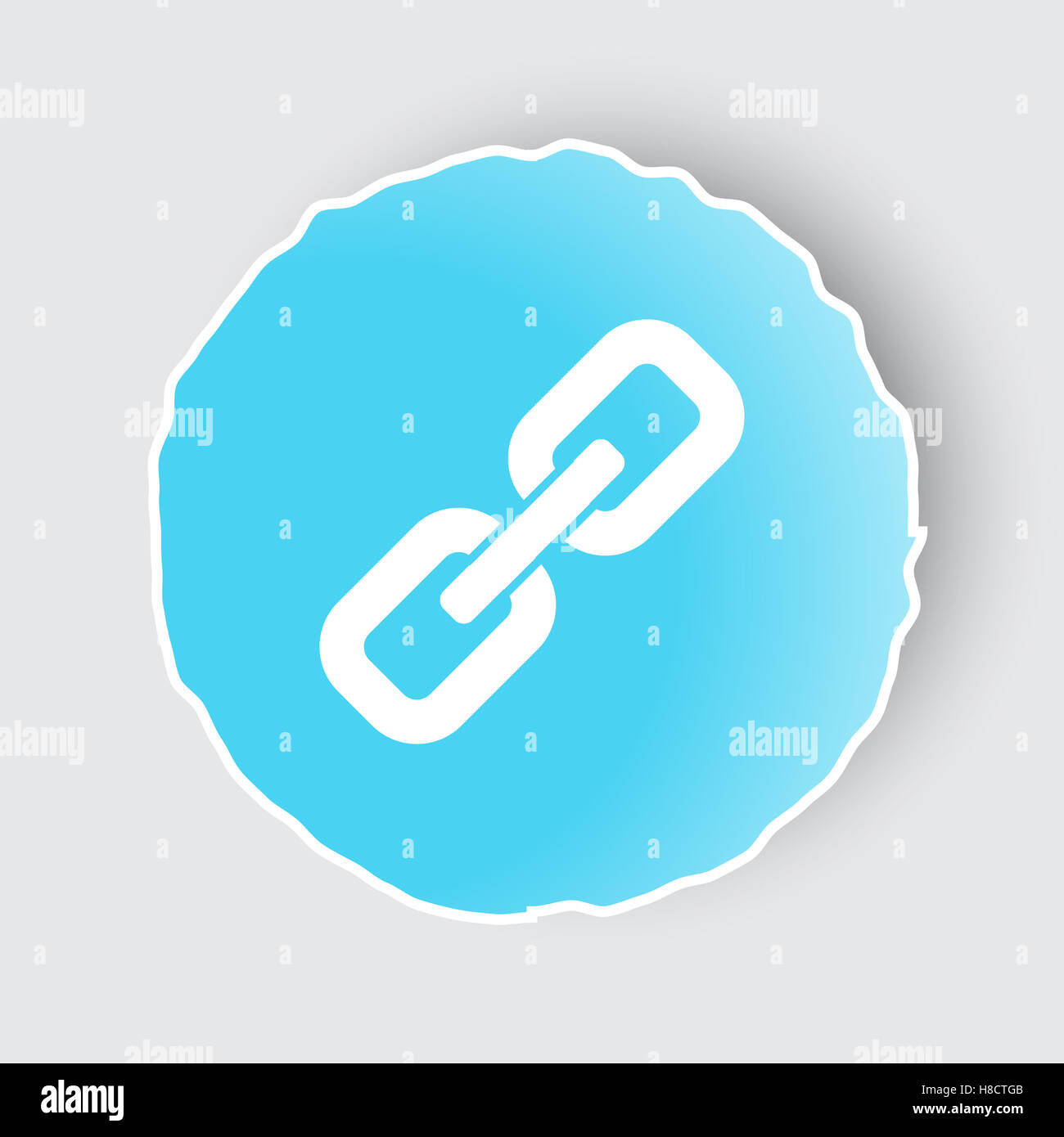 Blue app button with Links icon on white Stock Photo - Alamy