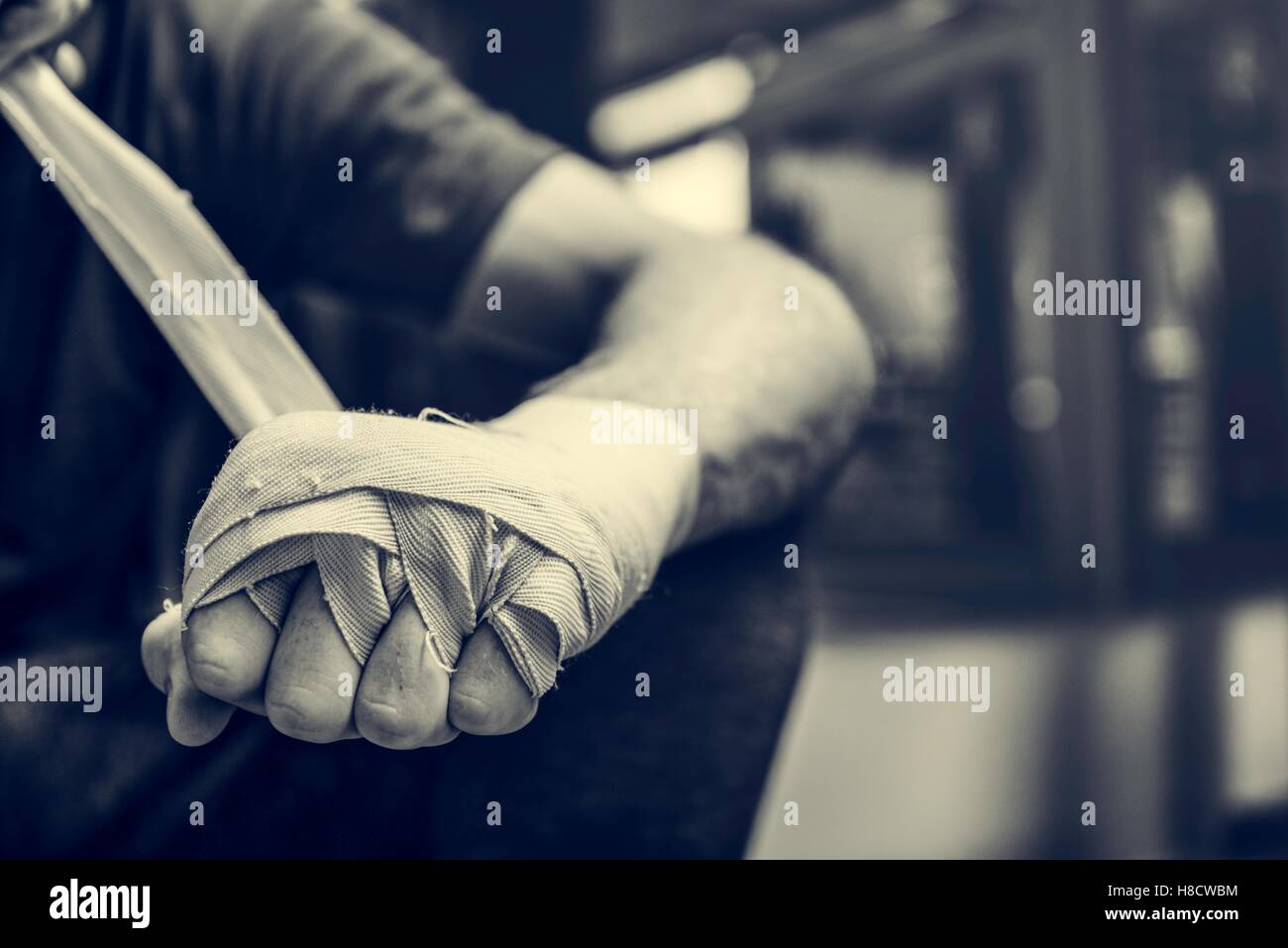 Boxer Hand Wraps Protection Knuckle Concept Stock Photo Alamy