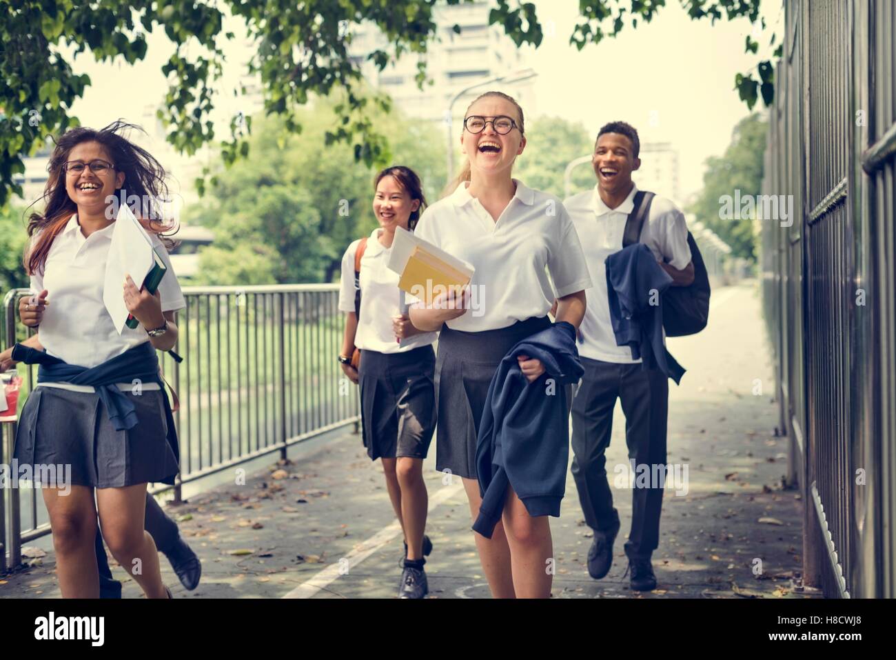 Diversity Students Friends Happiness Concept Stock Photo - Alamy