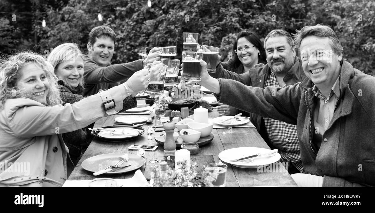 Group Of People Cheers Concept Stock Photo