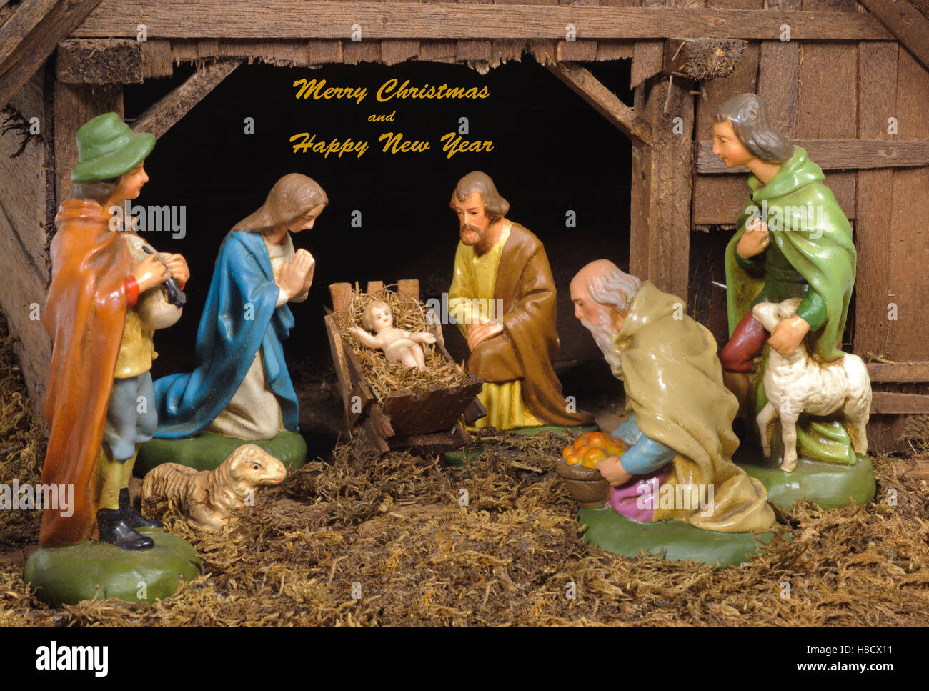 xmas crib and nativity scene Stock Photo Alamy