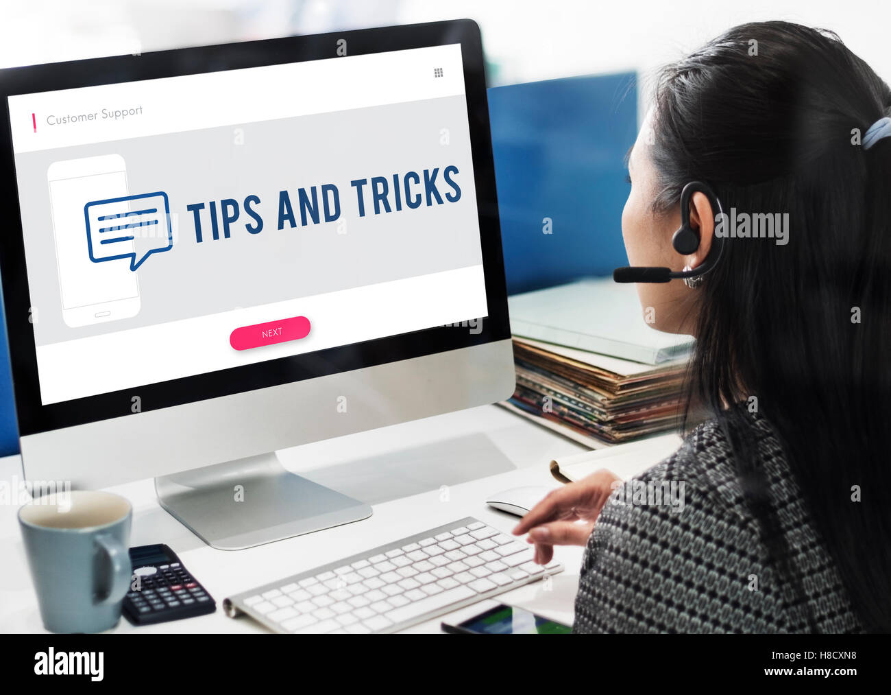 Customer Mobile Communication Speech Bubble Concept Stock Photo - Alamy