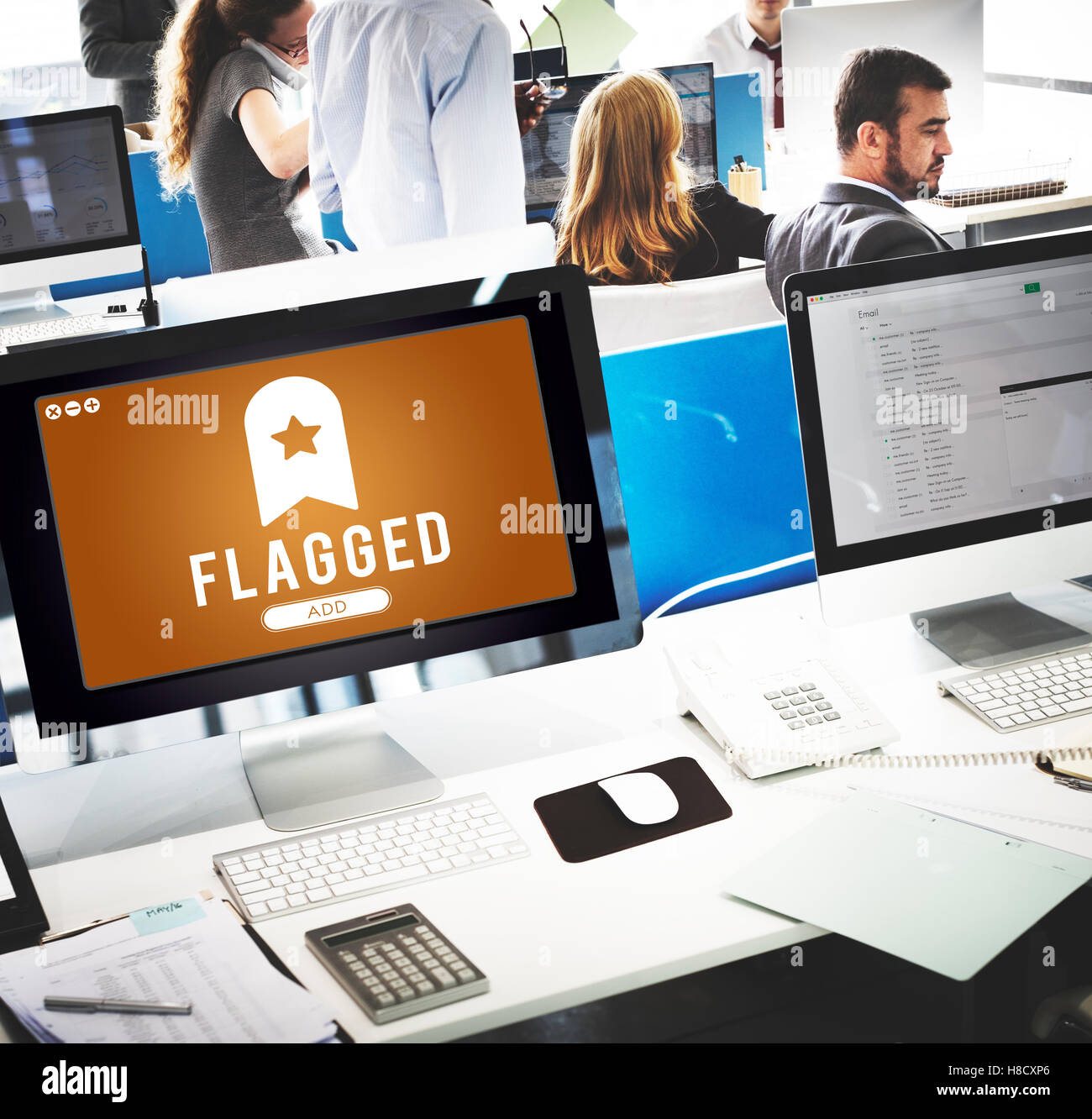 Flagged Bookmark Content Web Online Management Concept Stock Photo