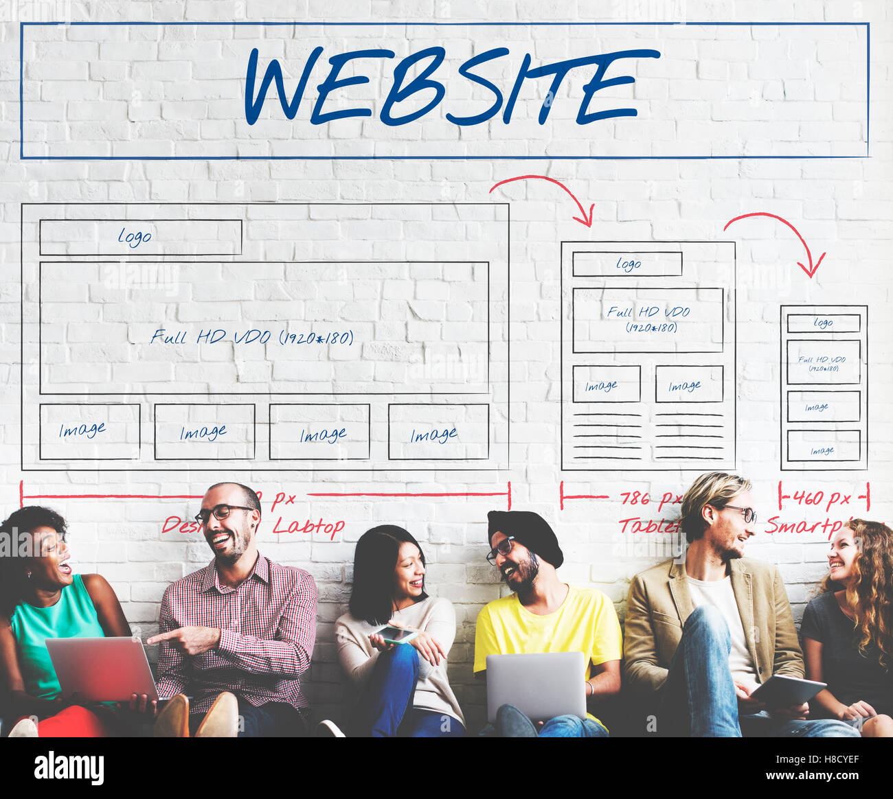 Web Layout Content Coding Template Data Design Concept Stock Photo - Alamy
