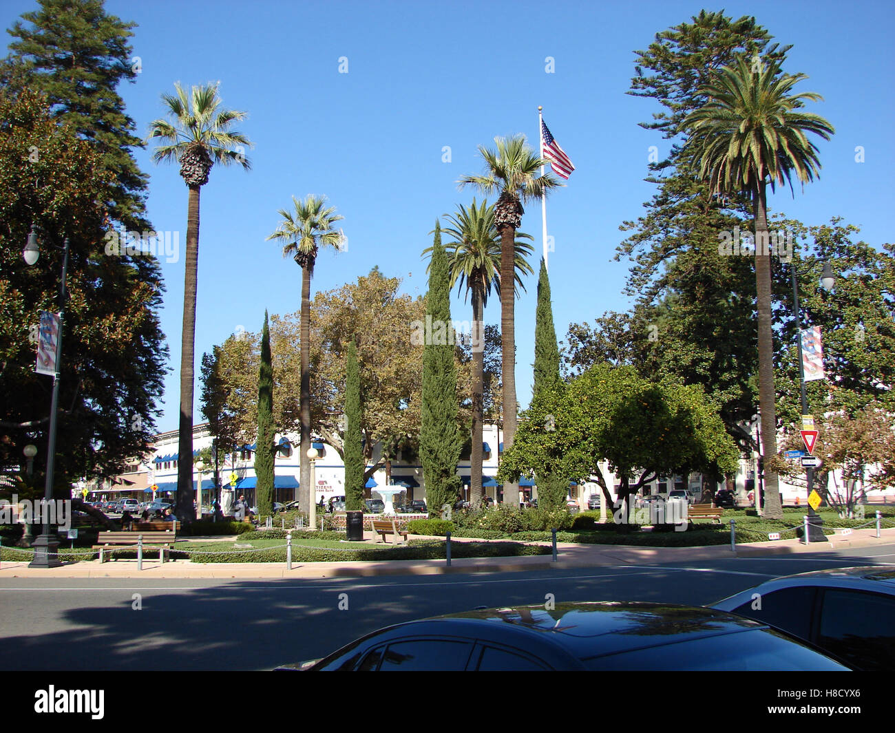 City of Orange Plaza Stock Photo Alamy