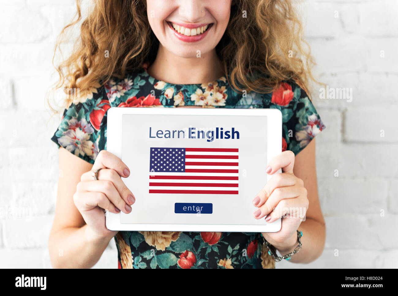Learn English Language Online Education Concept Stock Photo