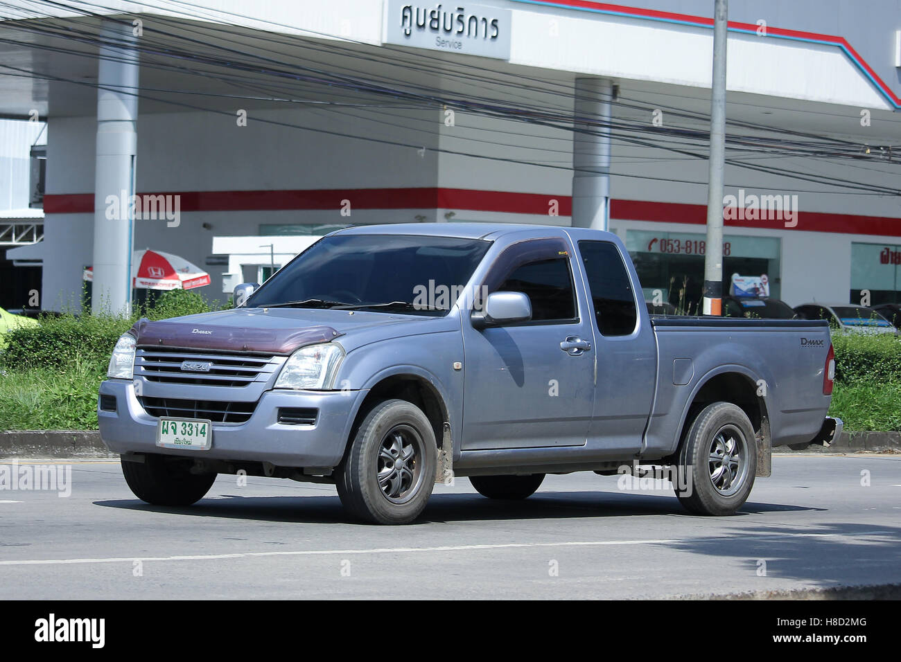 CHIANG MAI, THAILAND - OCTOBER 9  2016:   Private Pick up Truck, Isuzu D-max,dmax. Photo at road no 121 about 8 km from downtown Stock Photo
