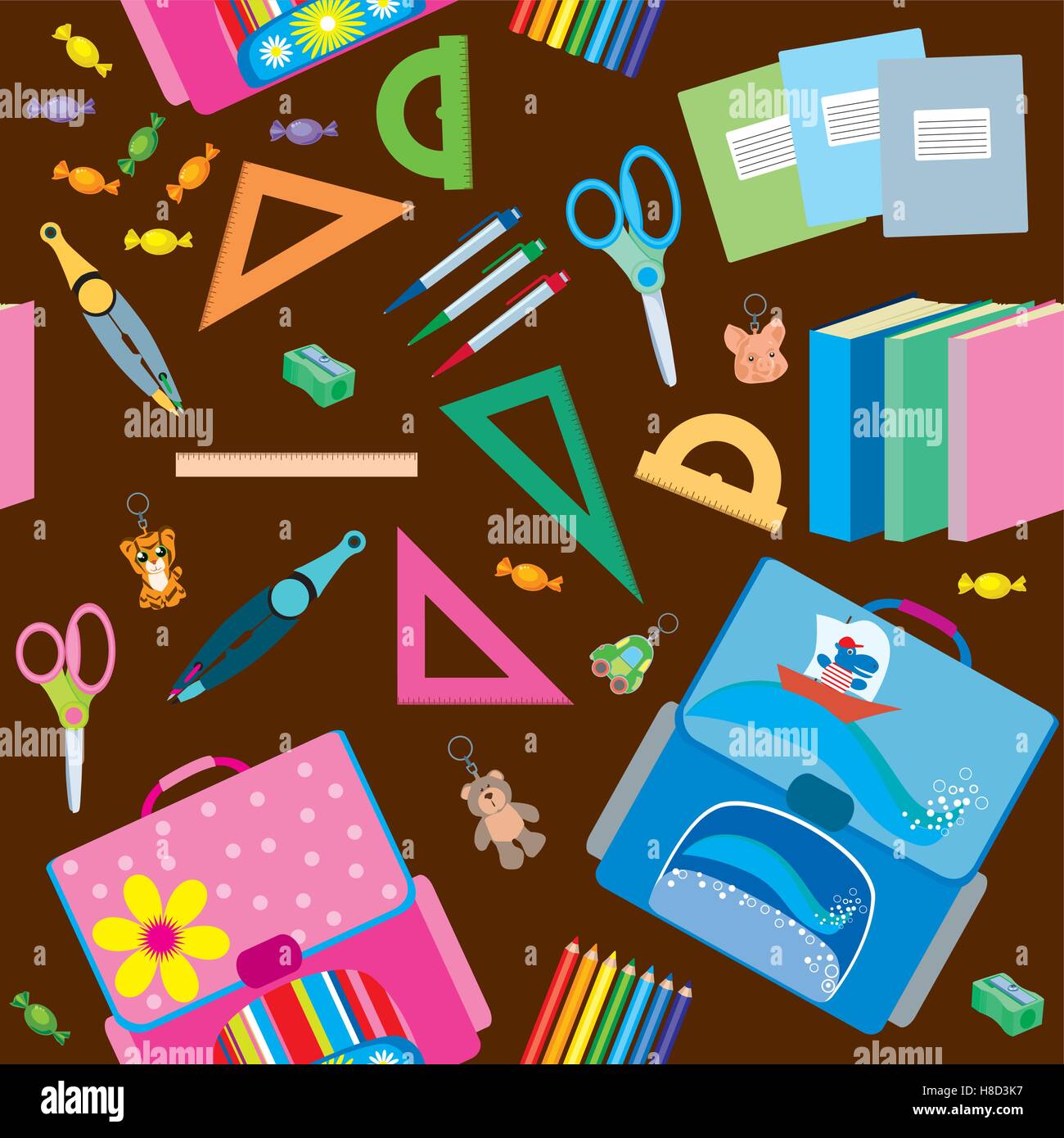 School Pattern High Resolution Stock Photography and Images - Alamy