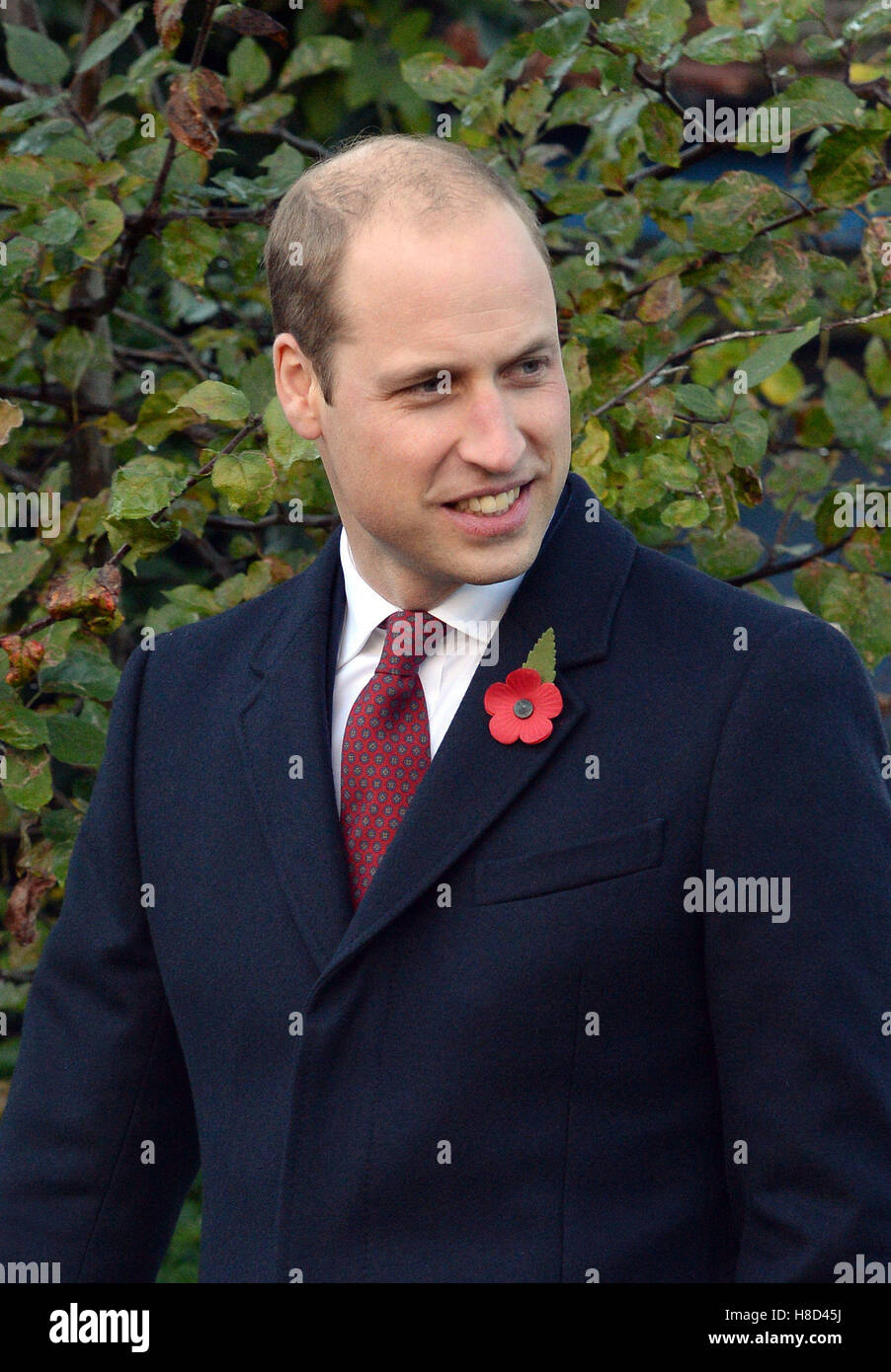 The Duke of Cambridge at Kensington Memorial Park, London, to