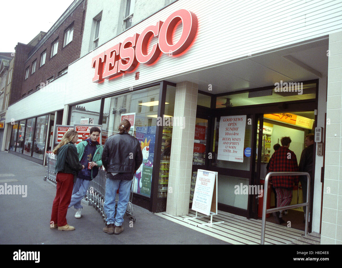 A Tesco store in Victoria, London. Tesco, in defiance of Sunday trading