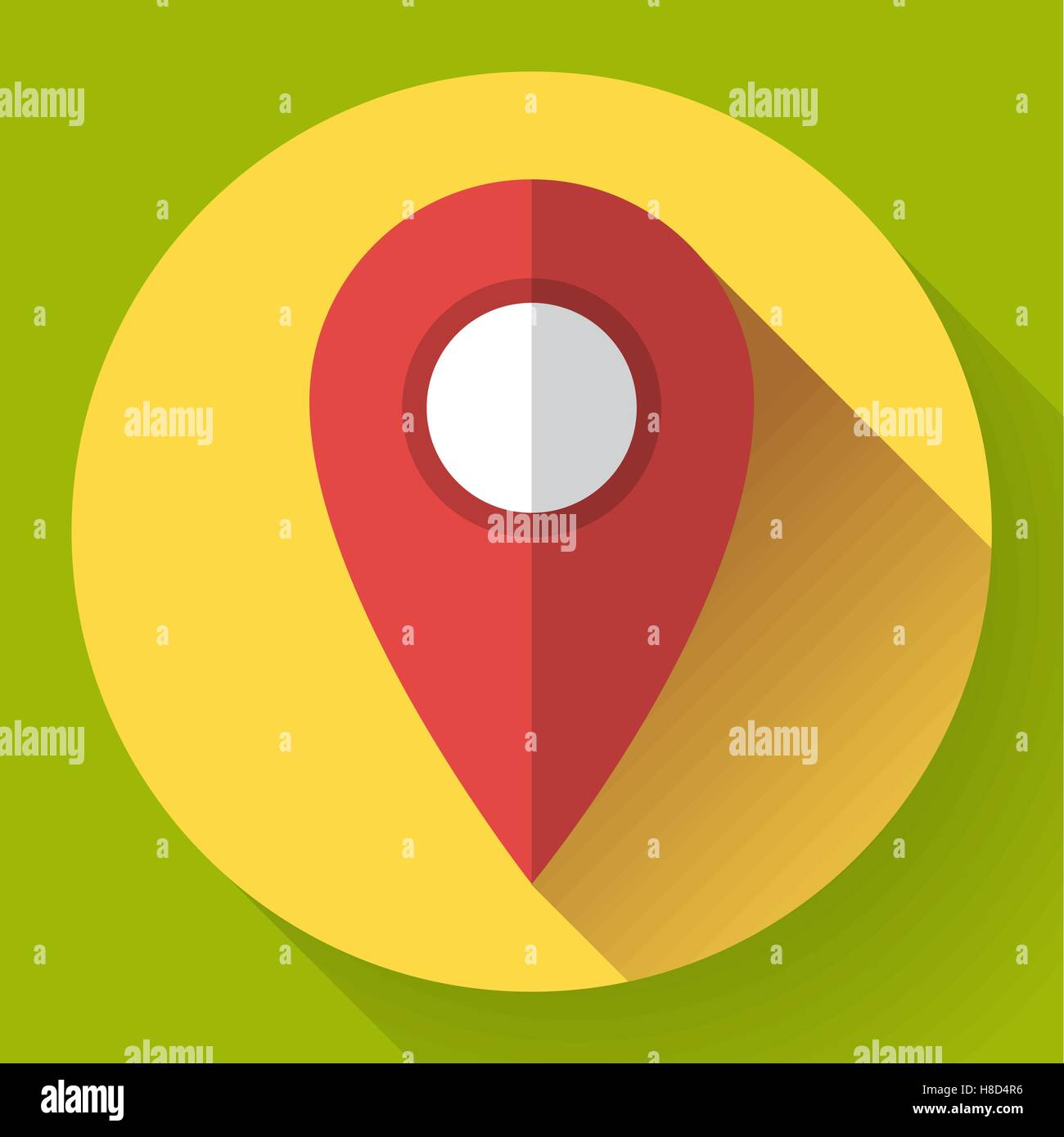 Map pointer flat icon, vector illustration. Flat design style Stock ...