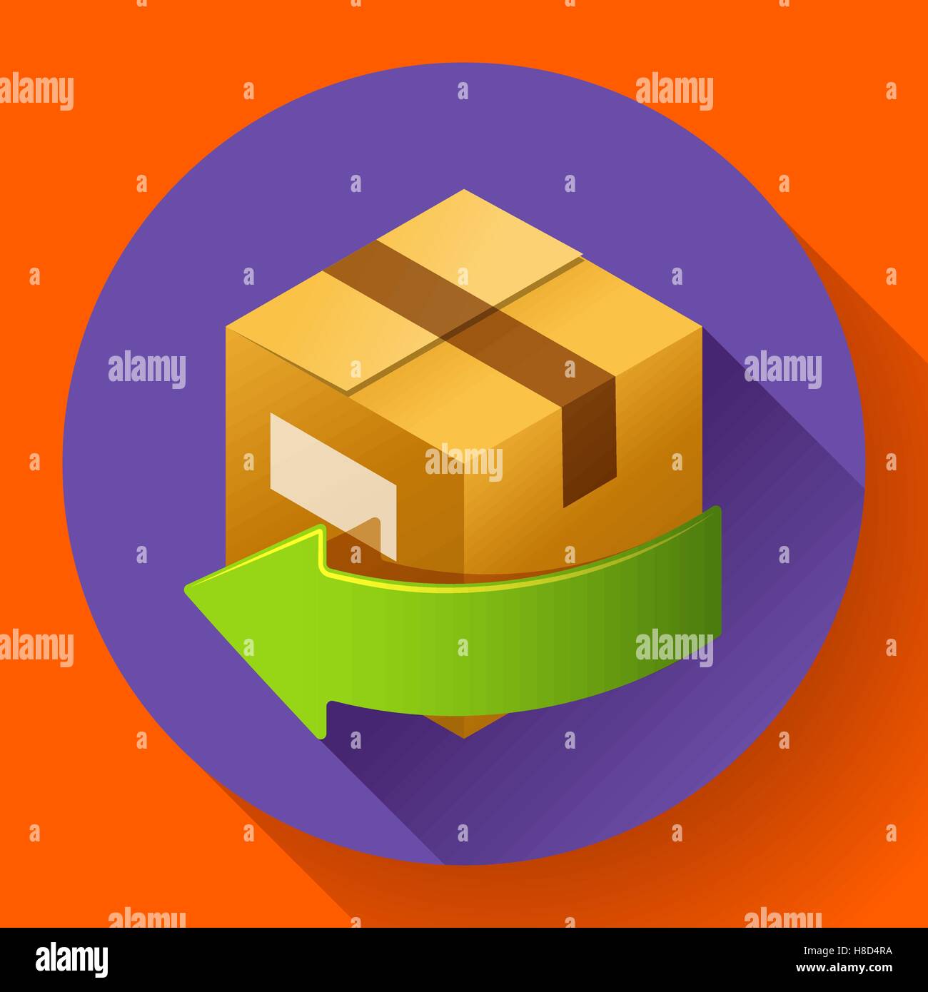 Delivery and free return of gifts or parcels. Shipping Concept icon for
