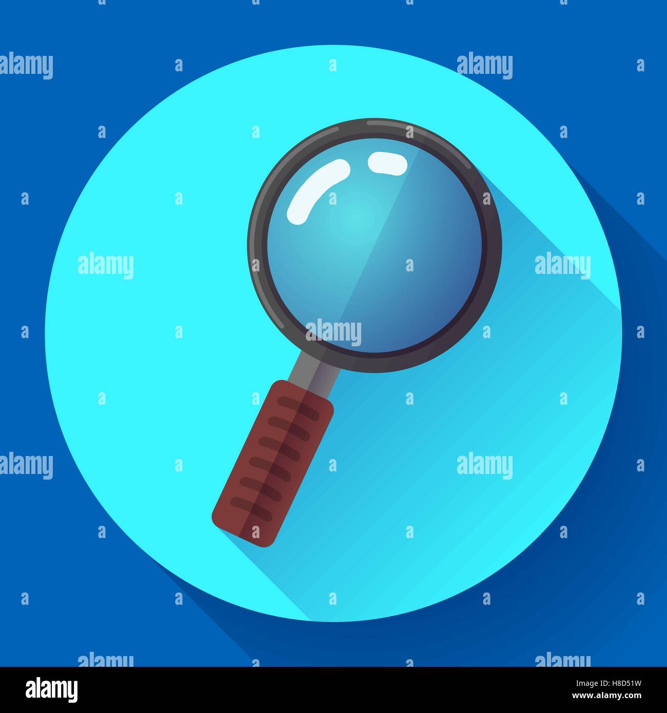 Vector Magnifying Glass Search Icon. Flat design style Stock Vector