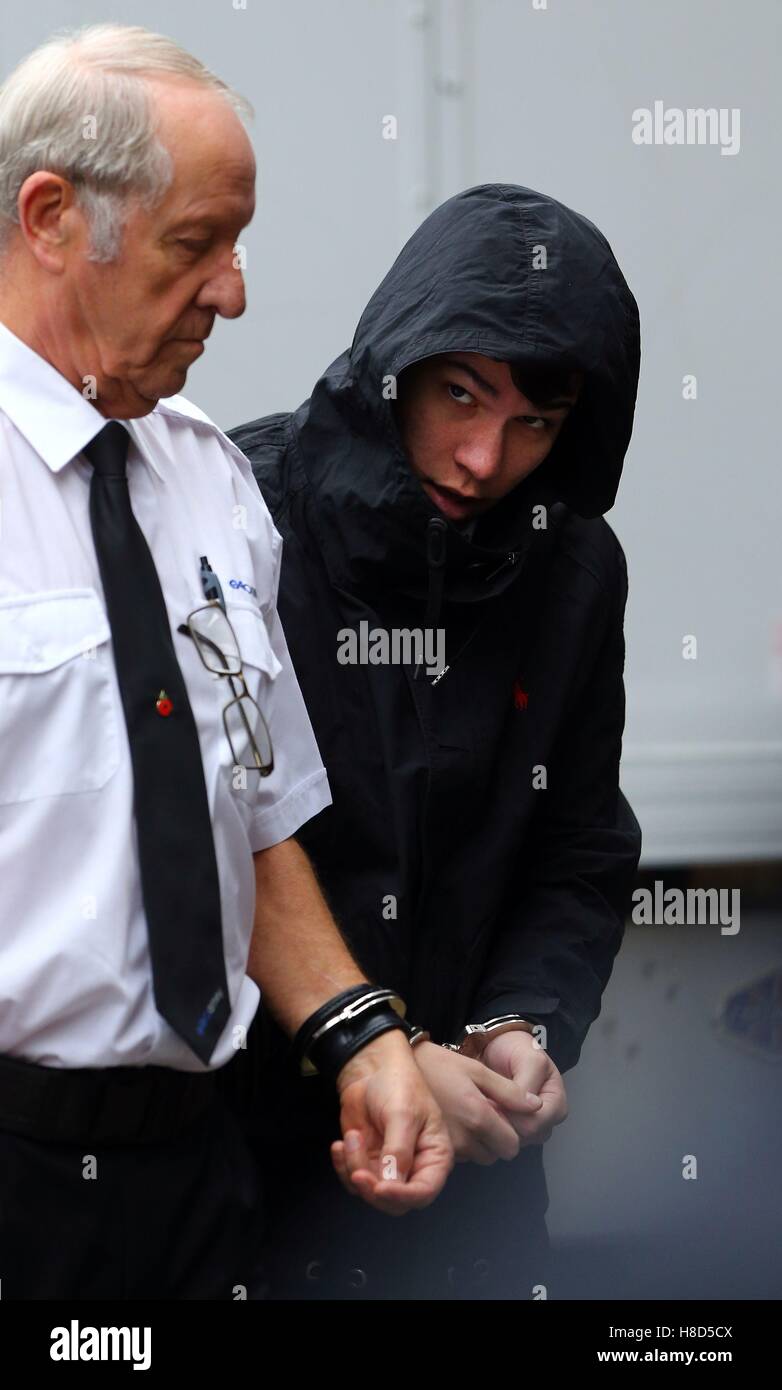 Ben Bamford arrives at Lewes Crown Court in Lewes, East Sussex, where