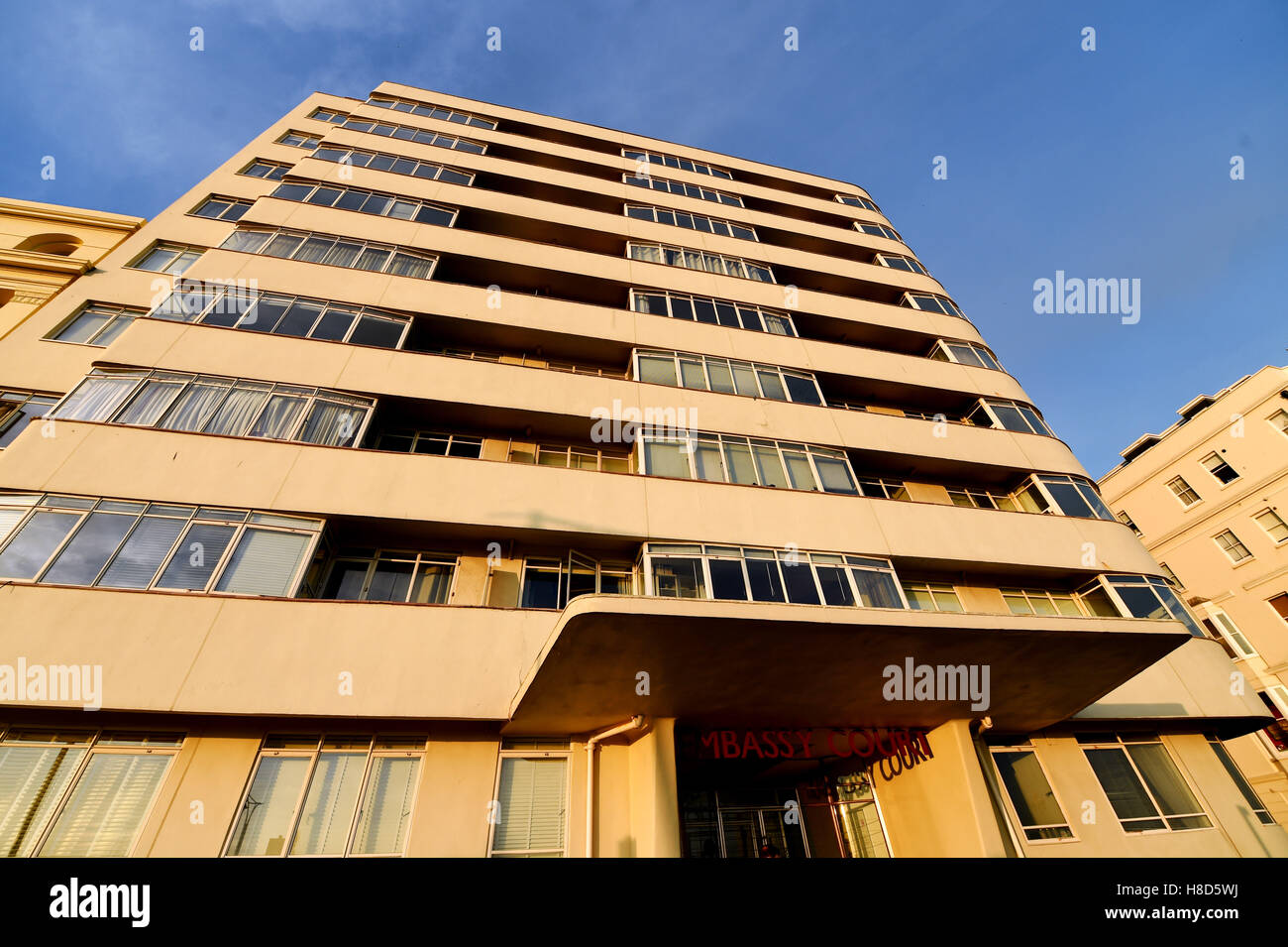 Embassy Court art deco block of flats on Brighton seafront UK Stock Photo Alamy