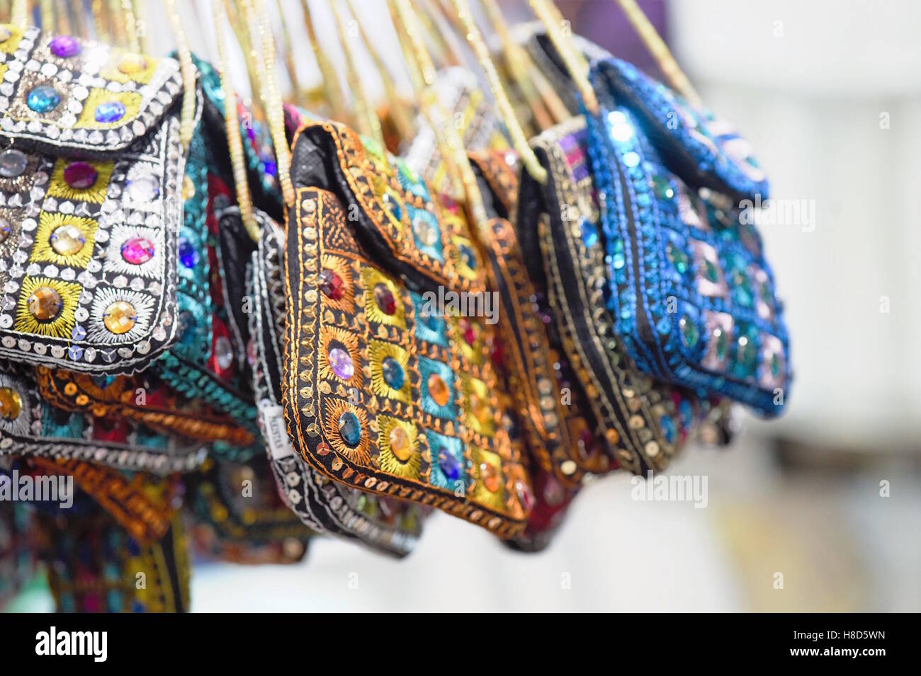 Omani bags available in a souk located in Muscat, Oman Stock Photo Alamy