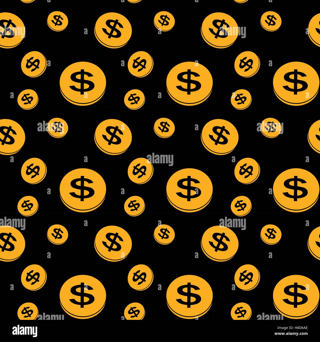 Coin Pattern Line Seamless cash Stock Vector Images - Alamy