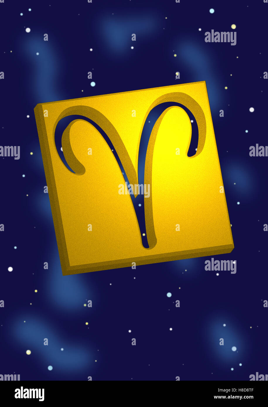 Aries and taurus zodiac signs and star hi-res stock photography and ...