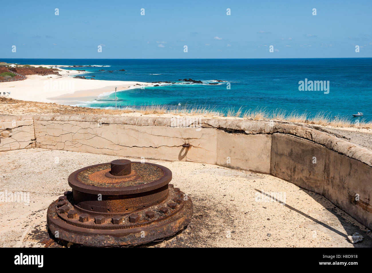 View from Fort Thornton Georgetown Ascension Island Stock Photo