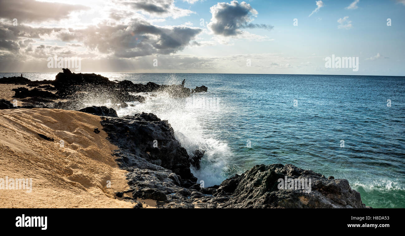 Catherine's Point Ascension Island, a favourite fishing spot Stock Photo