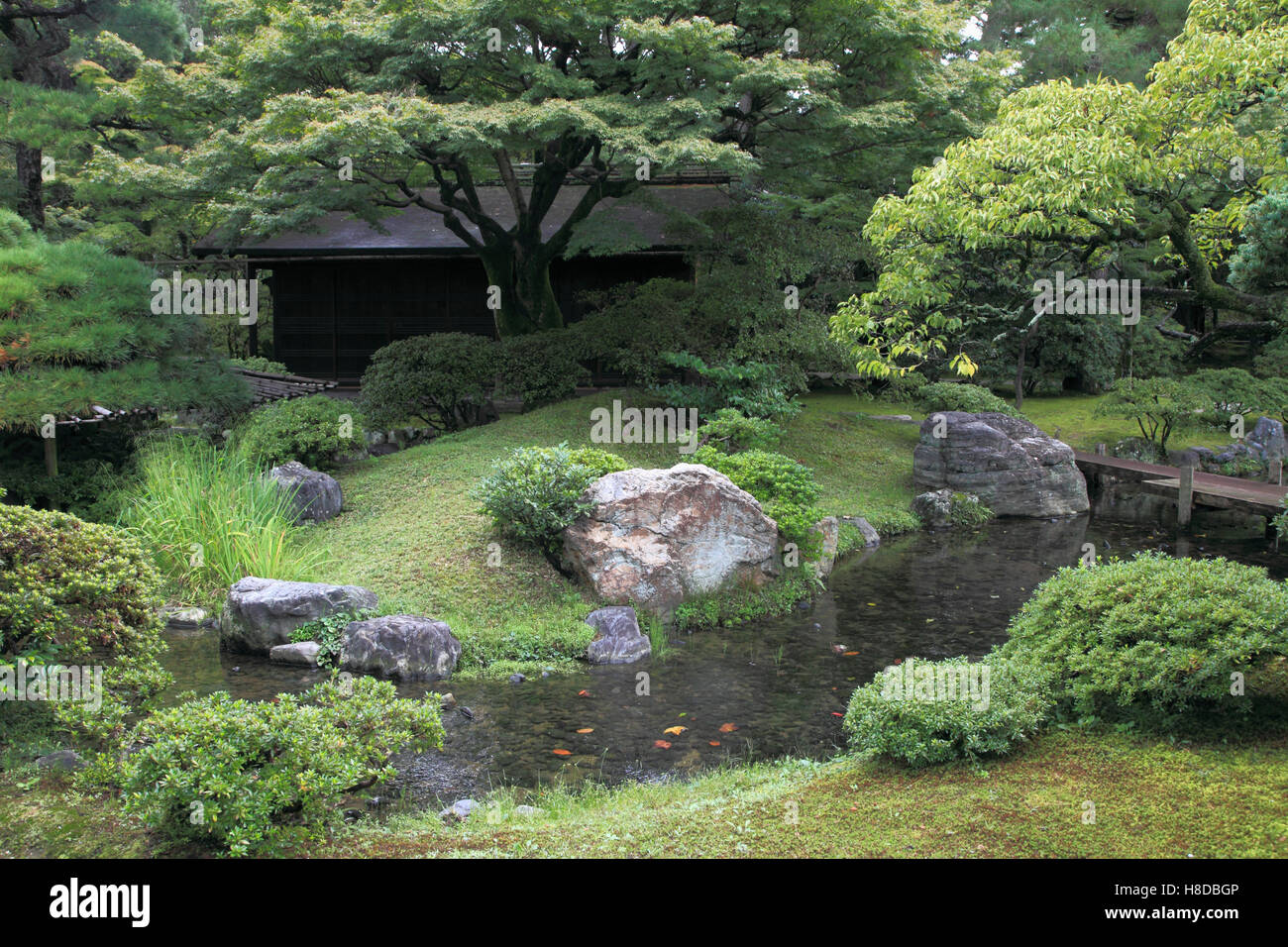 Japan, Kyoto, Imperial Palace, Gonaitei Garden, Stock Photo