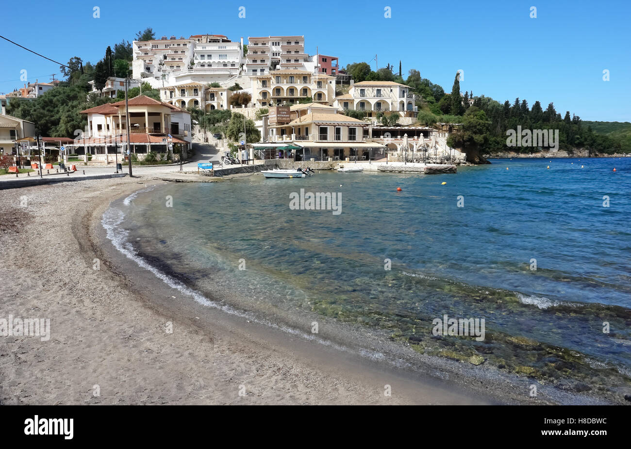 Sivota Greece May 09 2013 View On The Beach And Bay Of Sivota Town