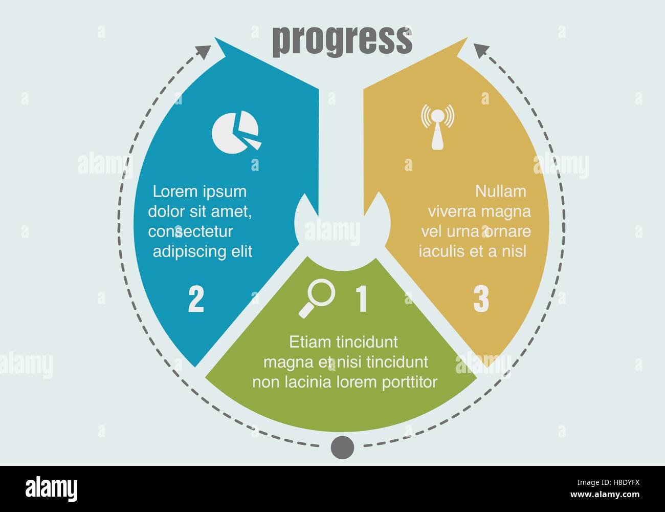 one two three progress steps Stock Vector Image & Art - Alamy